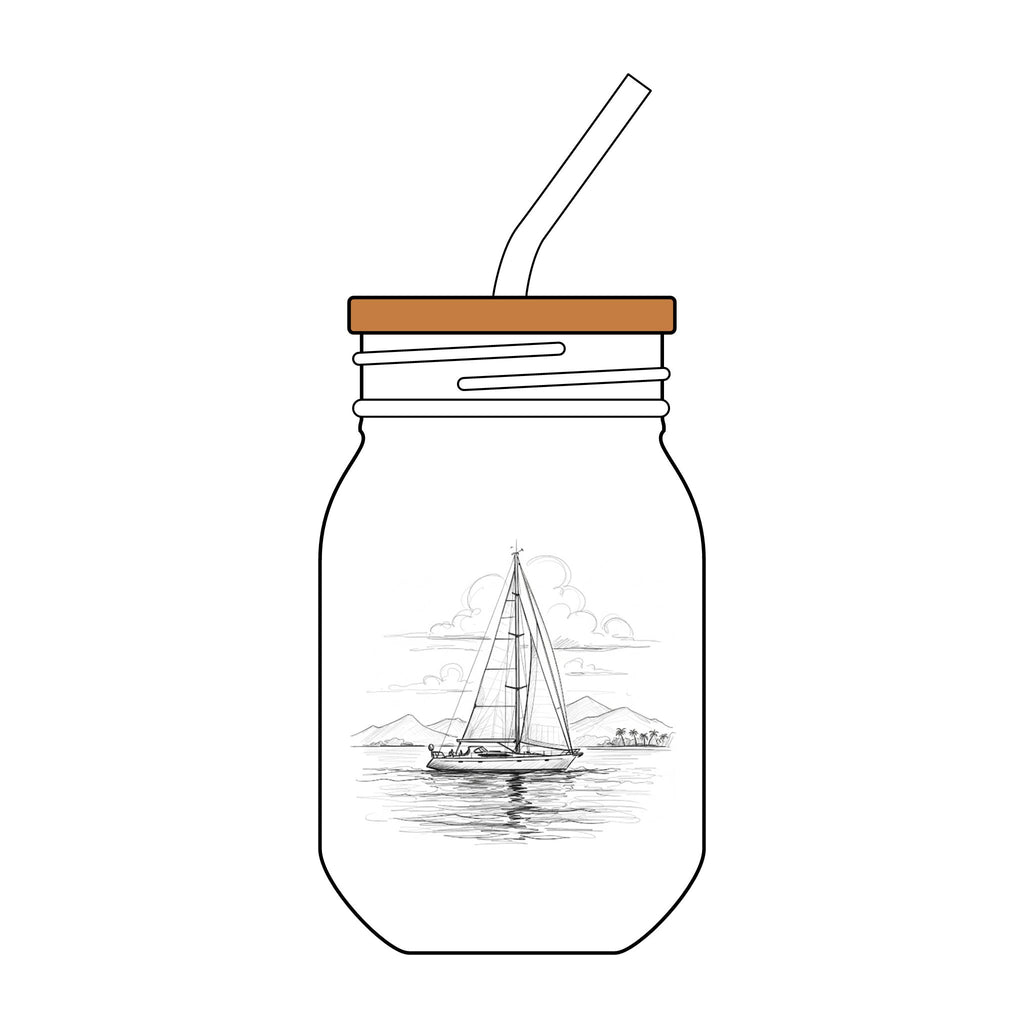 Sailors Safe Sipper Glass, Personalized Drinkware for Ocean Lovers, Perfect for Summer Parties, Beach Days, or Gifts, Galley accessories