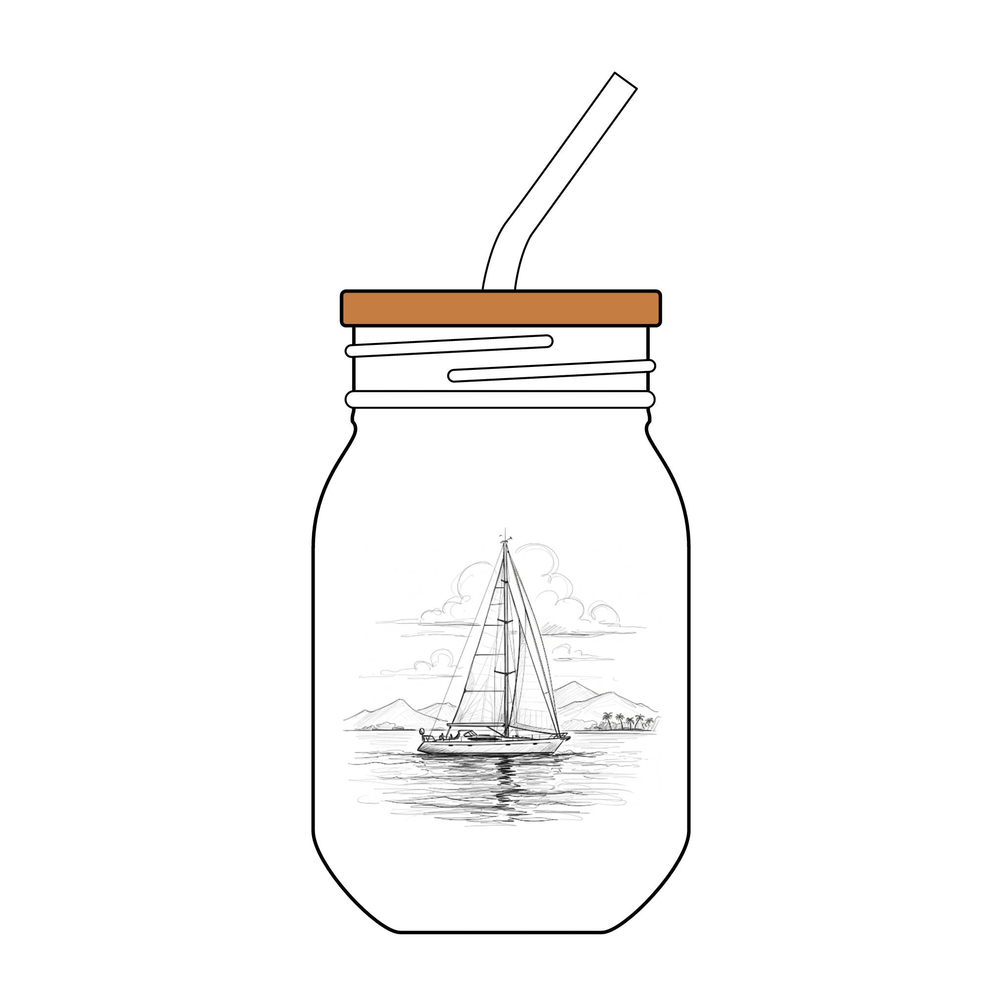 Sailors Safe Sipper Glass, Personalized Drinkware for Ocean Lovers, Perfect for Summer Parties, Beach Days, or Gifts, Galley accessories