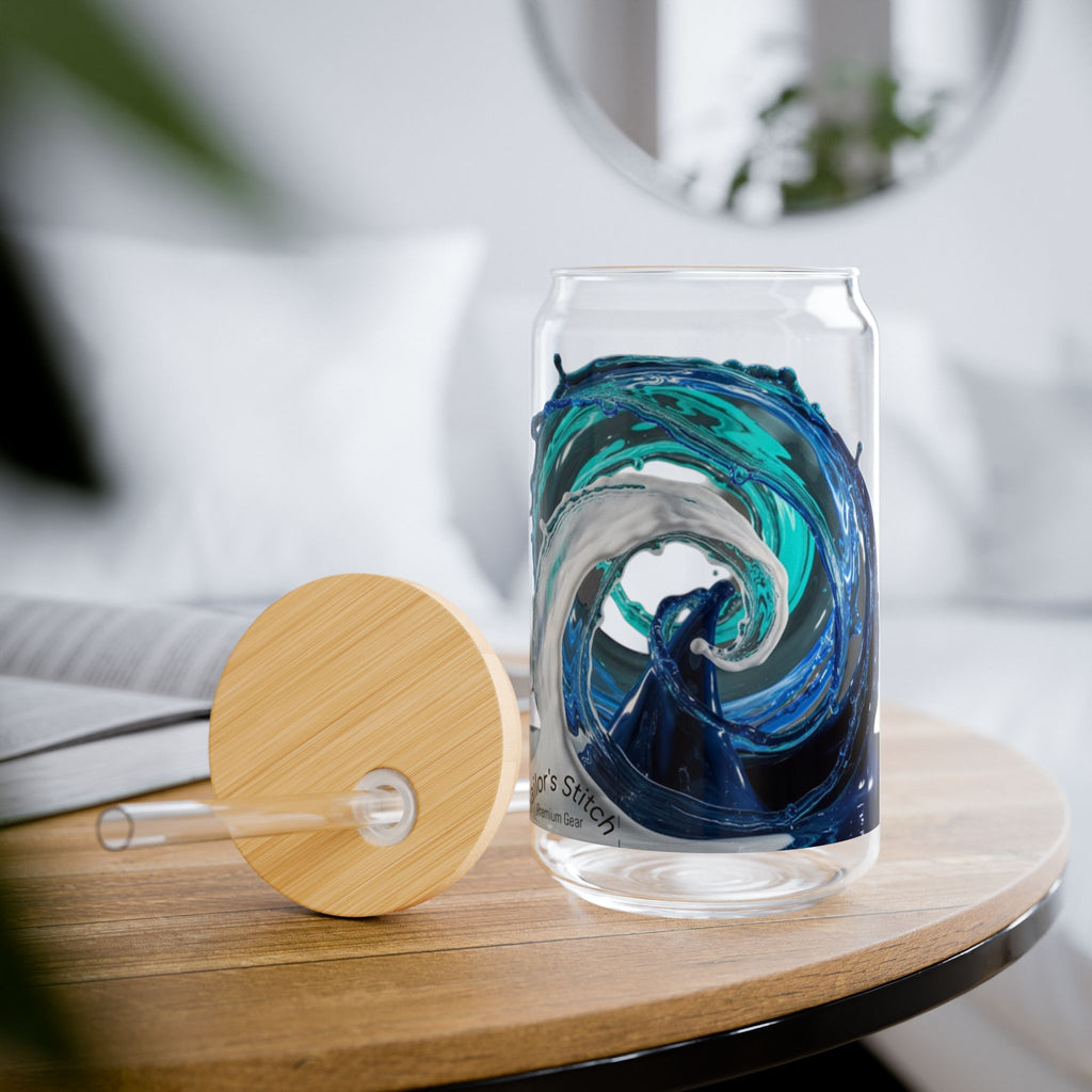 Wave Design Sailor’s Sipping Glass, Nautical Coastal Decor, Ocean Lover Tumbler, Beach House Gift, Summer Yacht Party Cup, Boating Enthusiast Drinkware, Galley accessories