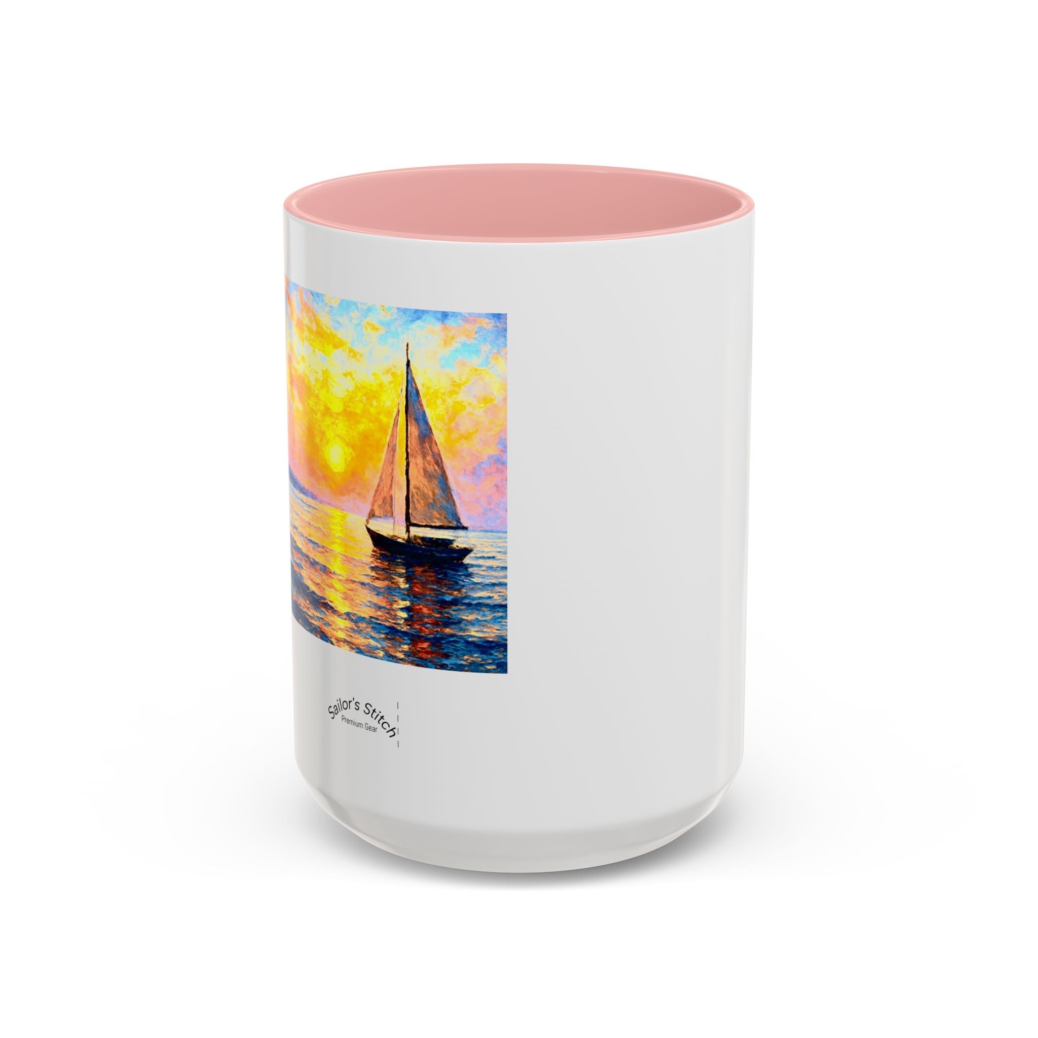 Sailing Sunset Coffee Mug, Nautical Tea Cup, Ocean Lover Gift, Boat Captain Kitchen Decor, Sailboat Ceramic Mug, Nautical Gift, Galley accessories