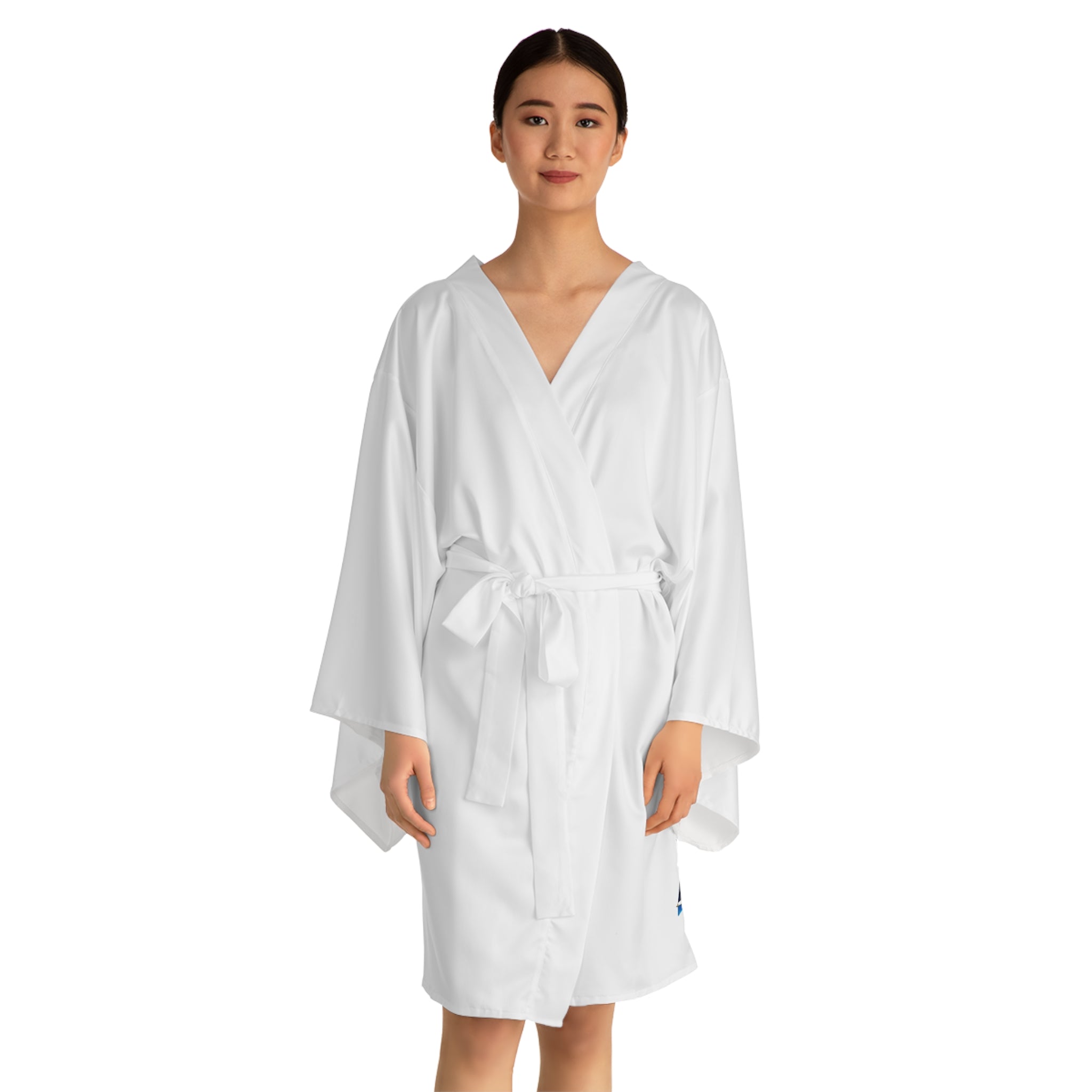 Ocean Wave Long Sleeve Kimono Robe, Beach Cover-Up, Spa Day Robe, Unique Gift for Her, Summer Kimono, Relaxation apparel