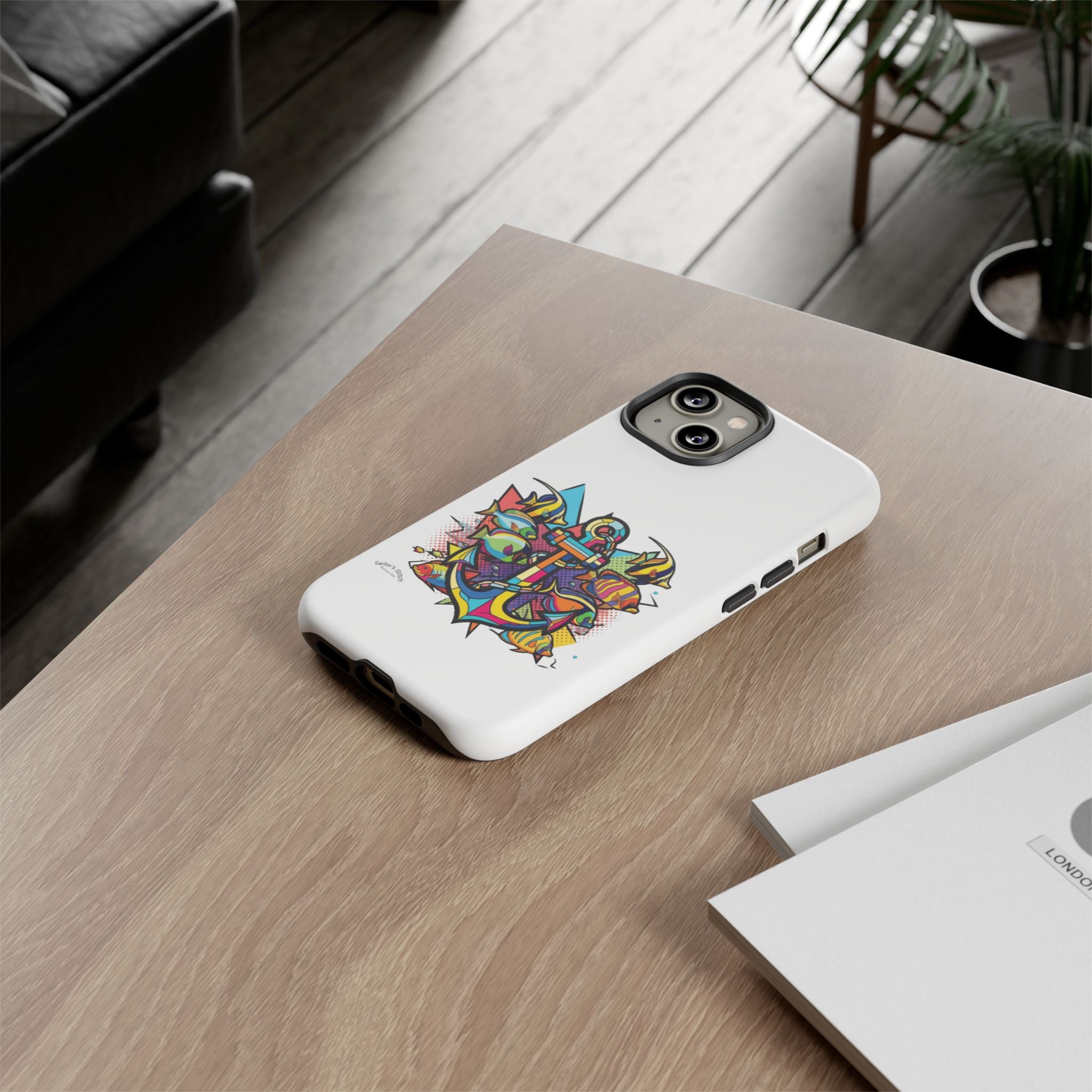 Pop Art Anchor Sailors Stitch Tough Phone Case - customisable crew name