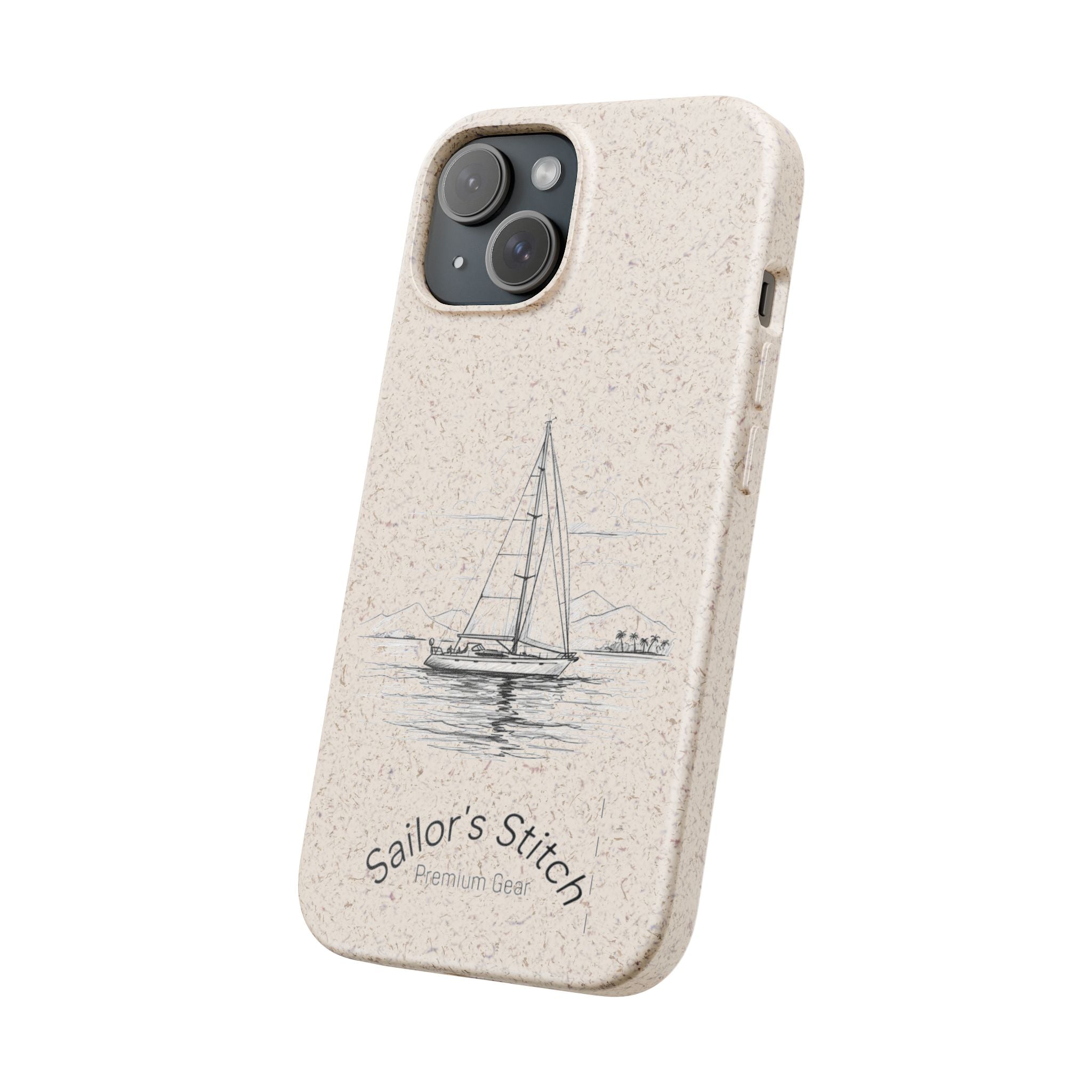 Eco-Friendly Sailboat Phone Case | Biodegradable Case, Ocean Lover Gift, Sustainable Accessories, Nature-Inspired Phone Cover