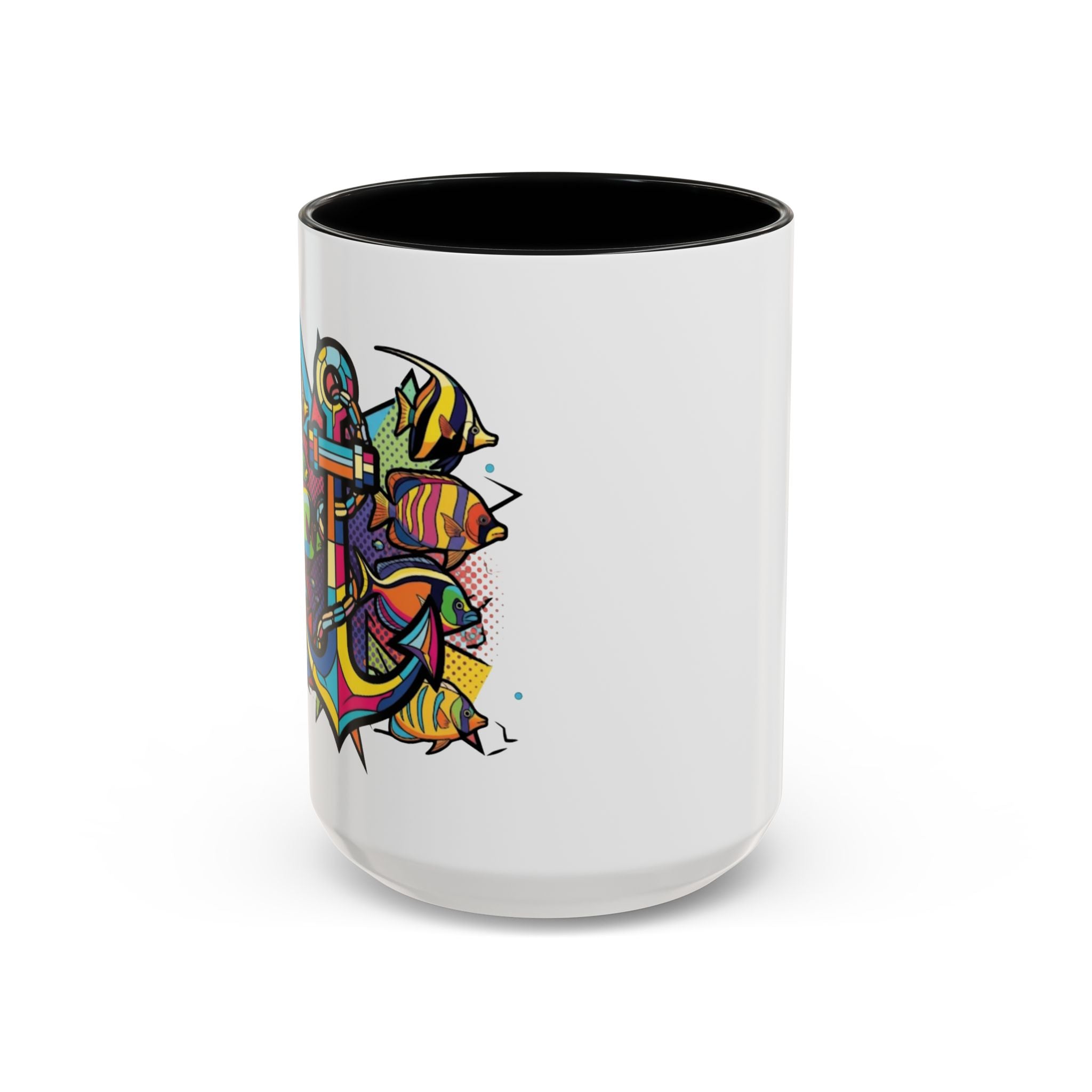 Pop Art Anchor Sailing Mug, Nautical Coffee Cup, Ocean Lover Gift, Sailboat Tea Mug, Maritime Kitchen Decor, Sailor Mugs, Beach Theme Cup, Galley accessories