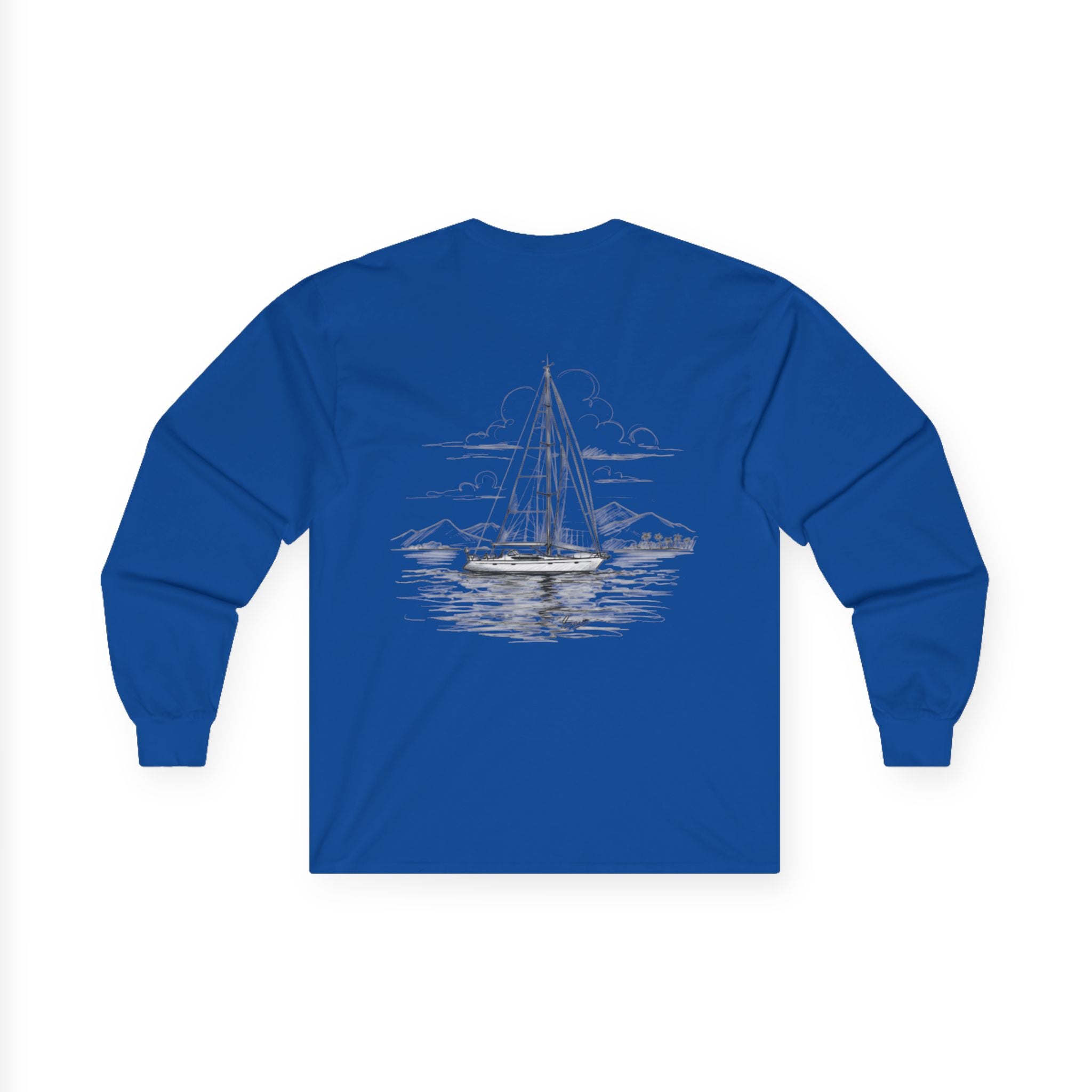 Vintage Feel Eco Sailing Sweatshirt, Yacht Design Vintage Feel Unisex Tee, Boat wear,  Sailing apparel,  Name customisation option, Ocean Lover Long Sleeve Shirt, Boat Captain Clothing, Sailboat Jumper, Maritime Top