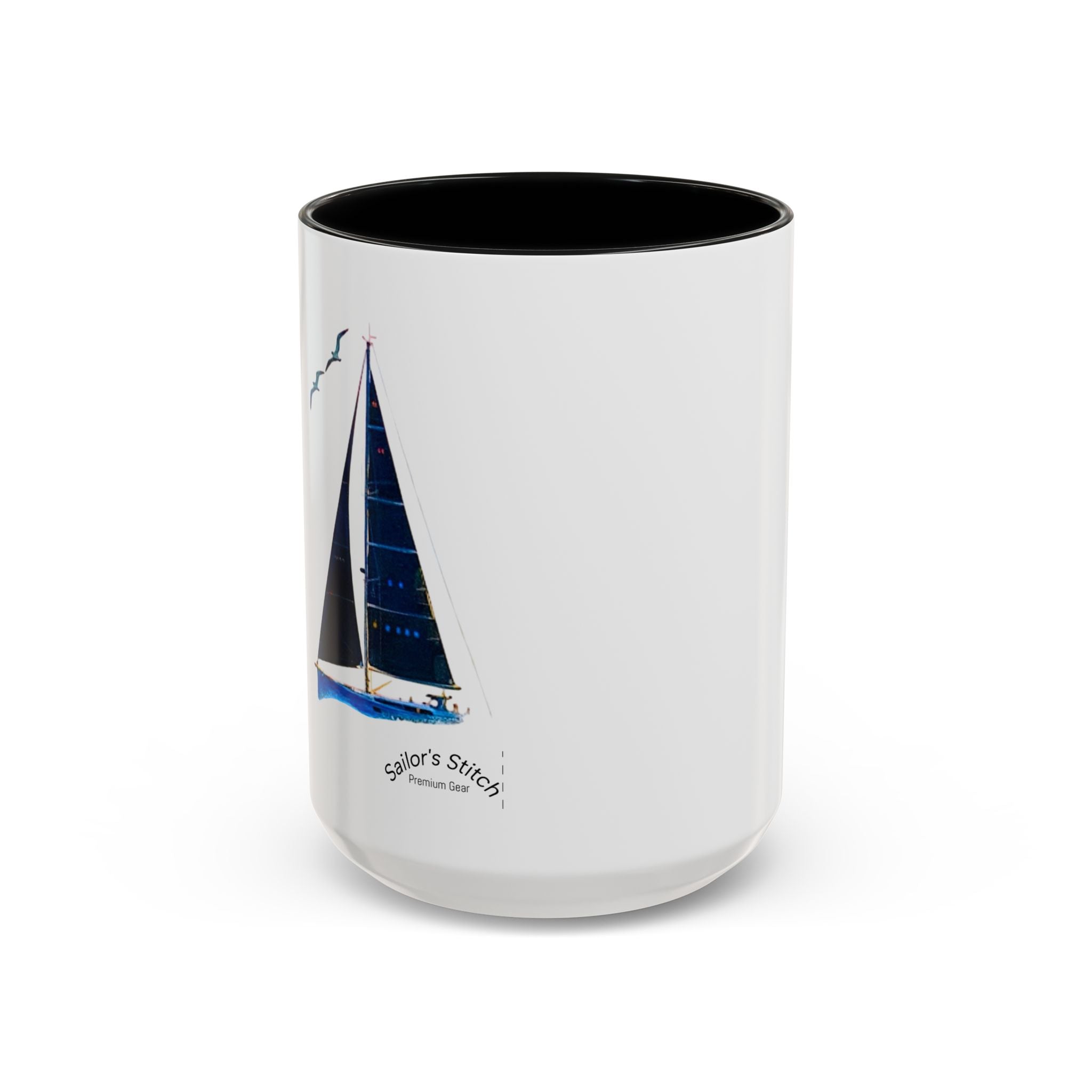 Sailing Yacht Mug, Nautical Coffee Cup, Ocean Lover Gift, Sailboat Tea Mug, Maritime Kitchen Decor, Sailor Mugs, Beach Theme Cup