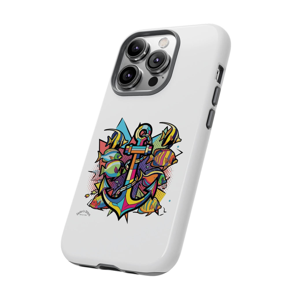 Pop Art Anchor Sailors Stitch Tough Phone Case - customisable crew name
