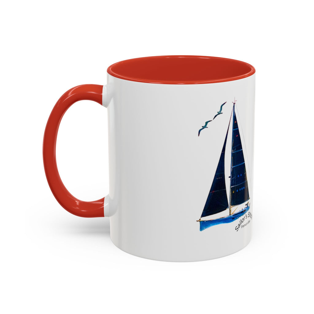 Sailing Yacht Mug, Nautical Coffee Cup, Ocean Lover Gift, Sailboat Tea Mug, Maritime Kitchen Decor, Sailor Mugs, Beach Theme Cup