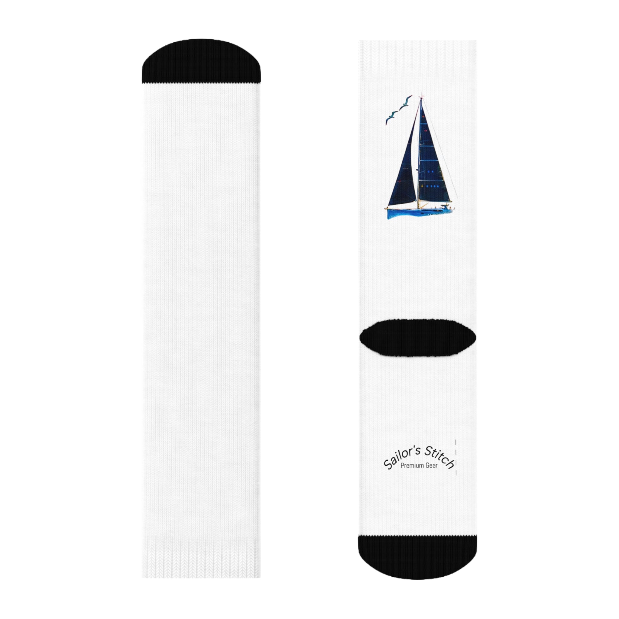 Sailing Yacht Crew Socks - Personalisable Nautical Gift, Cozy Footwear, Casual Wear, Sailing Lover Accessories, Unique Socks