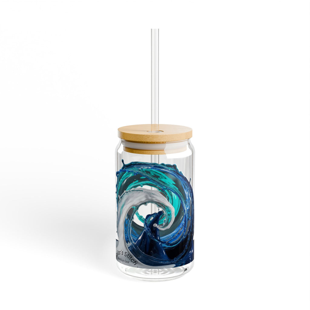 Wave Design Sailor’s Sipping Glass, Nautical Coastal Decor, Ocean Lover Tumbler, Beach House Gift, Summer Yacht Party Cup, Boating Enthusiast Drinkware, Galley accessories
