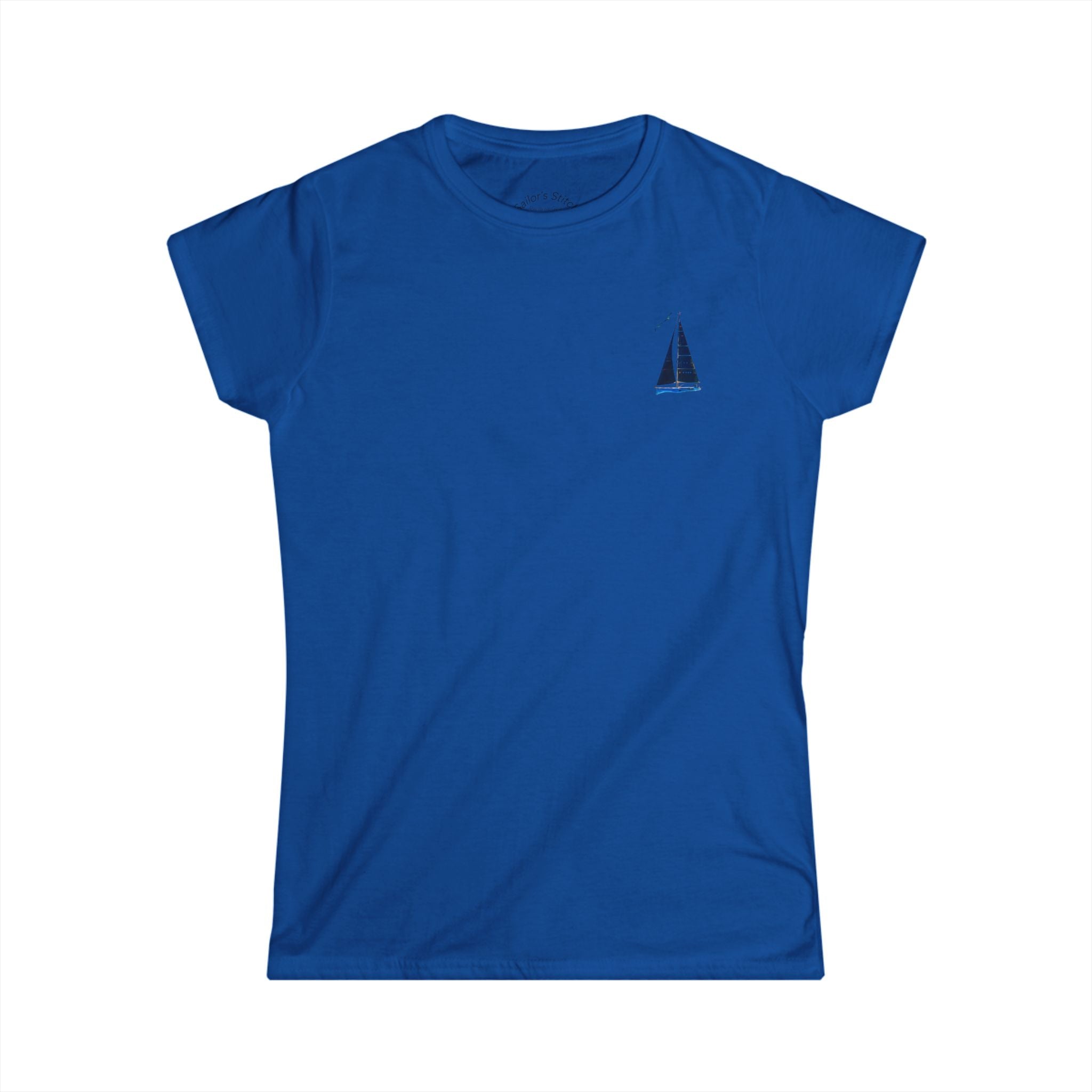 Sailors Stitch Women's Softstyle Yacht Design Sailing Tee - customisation option