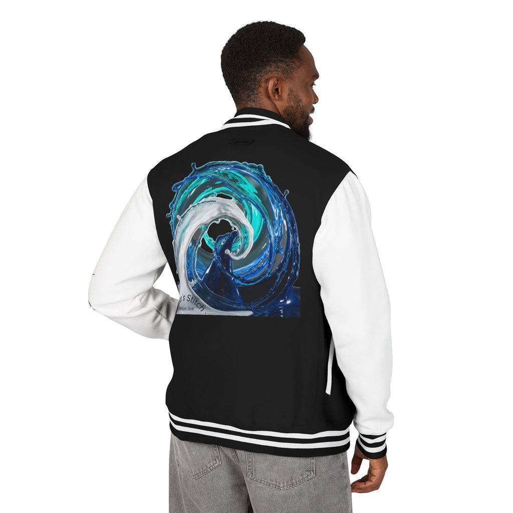 Jacket. Yacht Wake Design Outerwear,  Sailors Stitch Unisex Heavyweight Jacket with Retro Vibes, Nautical apparel, Sports Events, Casual Outings, and Gift Giving