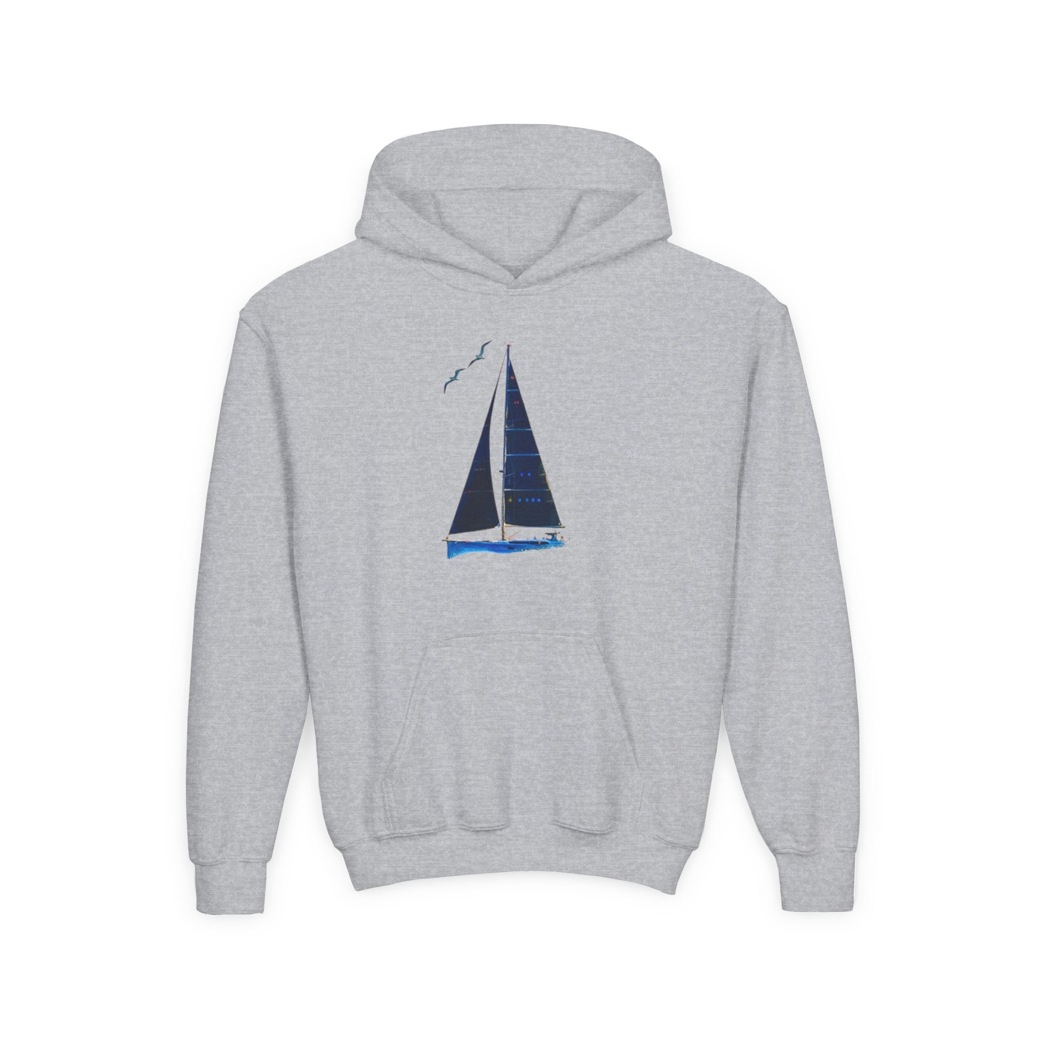 Yacht Wave Heavy Blend Hoodie - Nautical Sweatshirt for Ocean Lovers, Custom name option, Sailors, Sea Enthusiasts - Boat apparel, Jumper, Maritime Pullover,