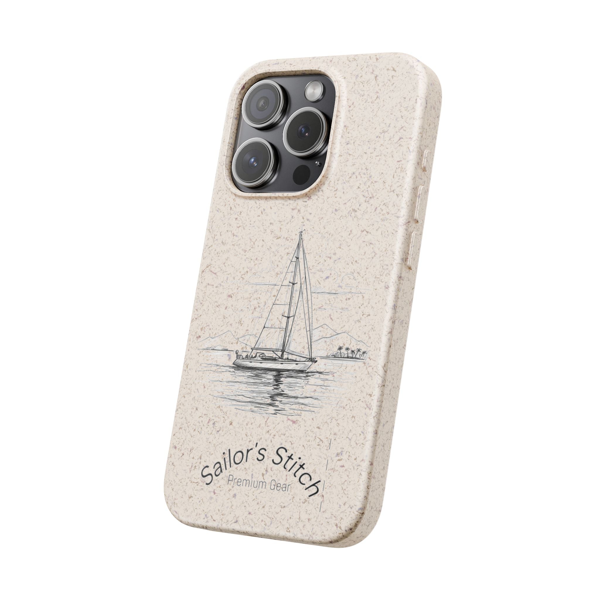 Eco-Friendly Sailboat Phone Case | Biodegradable Case, Ocean Lover Gift, Sustainable Accessories, Nature-Inspired Phone Cover