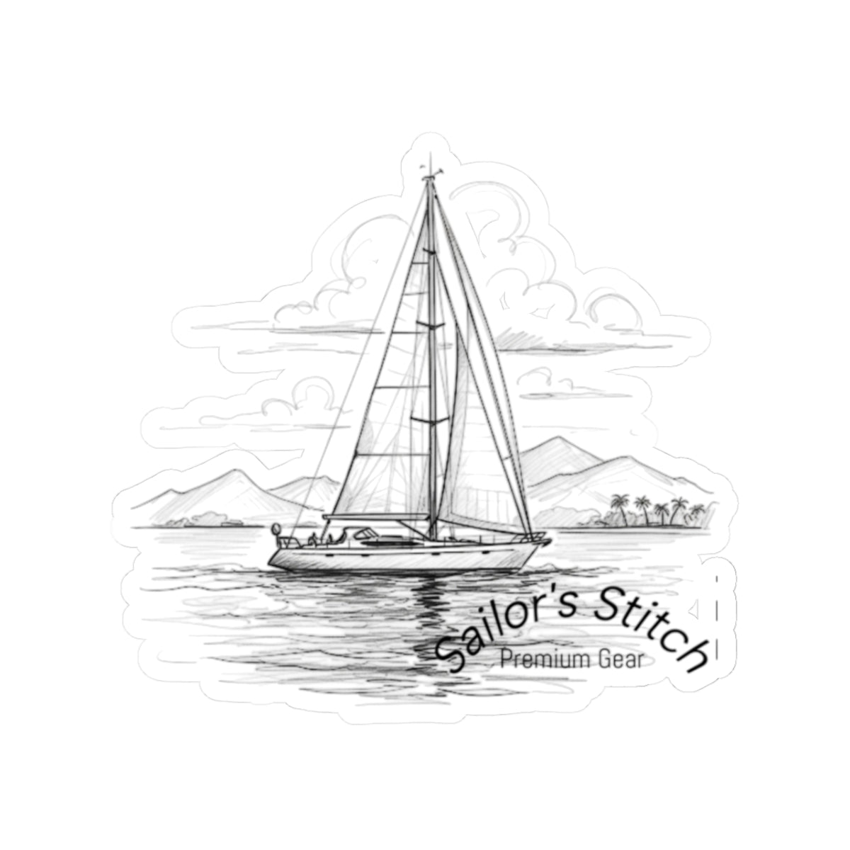 Sailors Stitch Kiss-Cut Stickers | Ocean Vibe Decor | Laptop Decals, Nautical Gifts, Watercolor Art, Boho Style Accessories