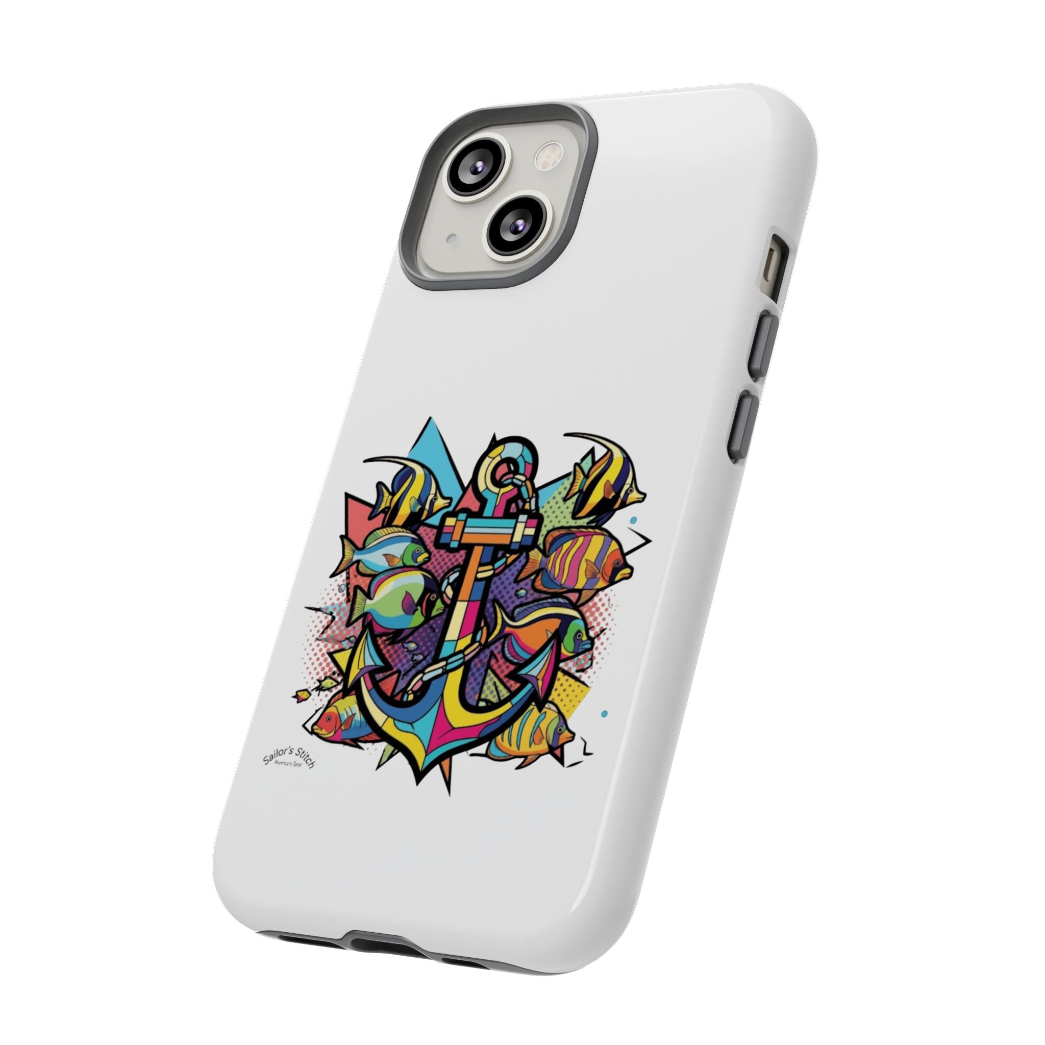Pop Art Anchor Sailors Stitch Tough Phone Case - customisable crew name