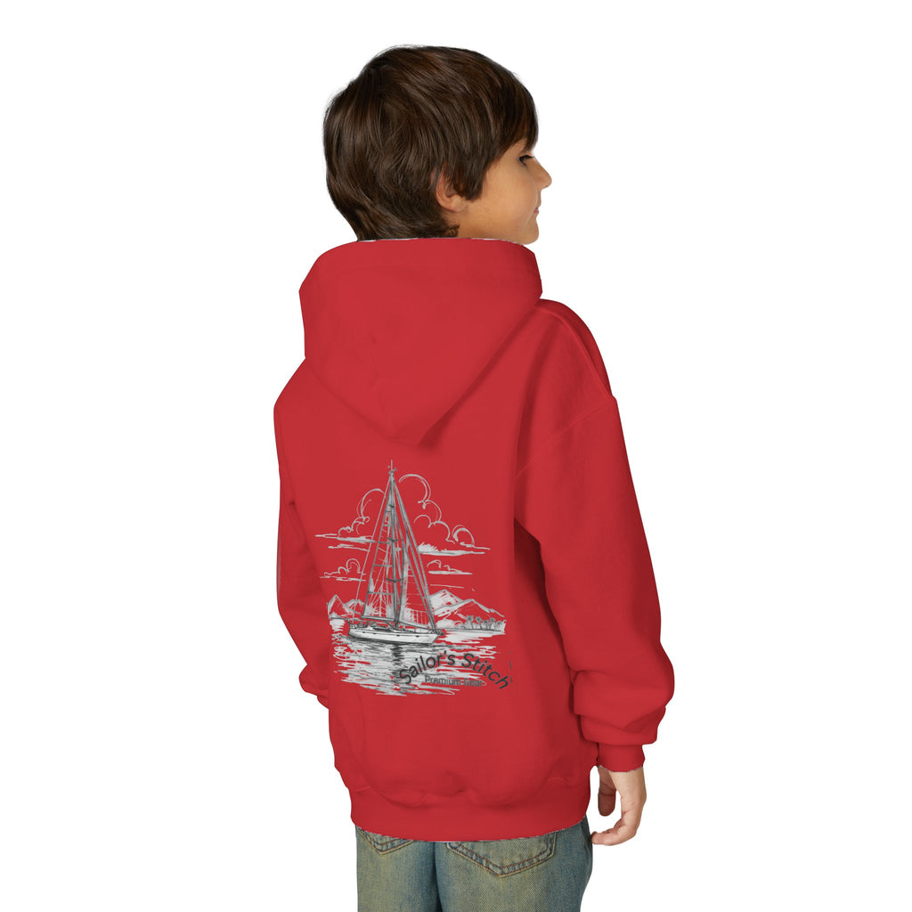 Junior Sailing Heavy Blend Hoodie - Nautical Sweatshirt for Ocean Lovers, Sailors, Youth Sea Enthusiasts - Boat Adventure Jumper, Maritime Pullover, Kids nautical apparel