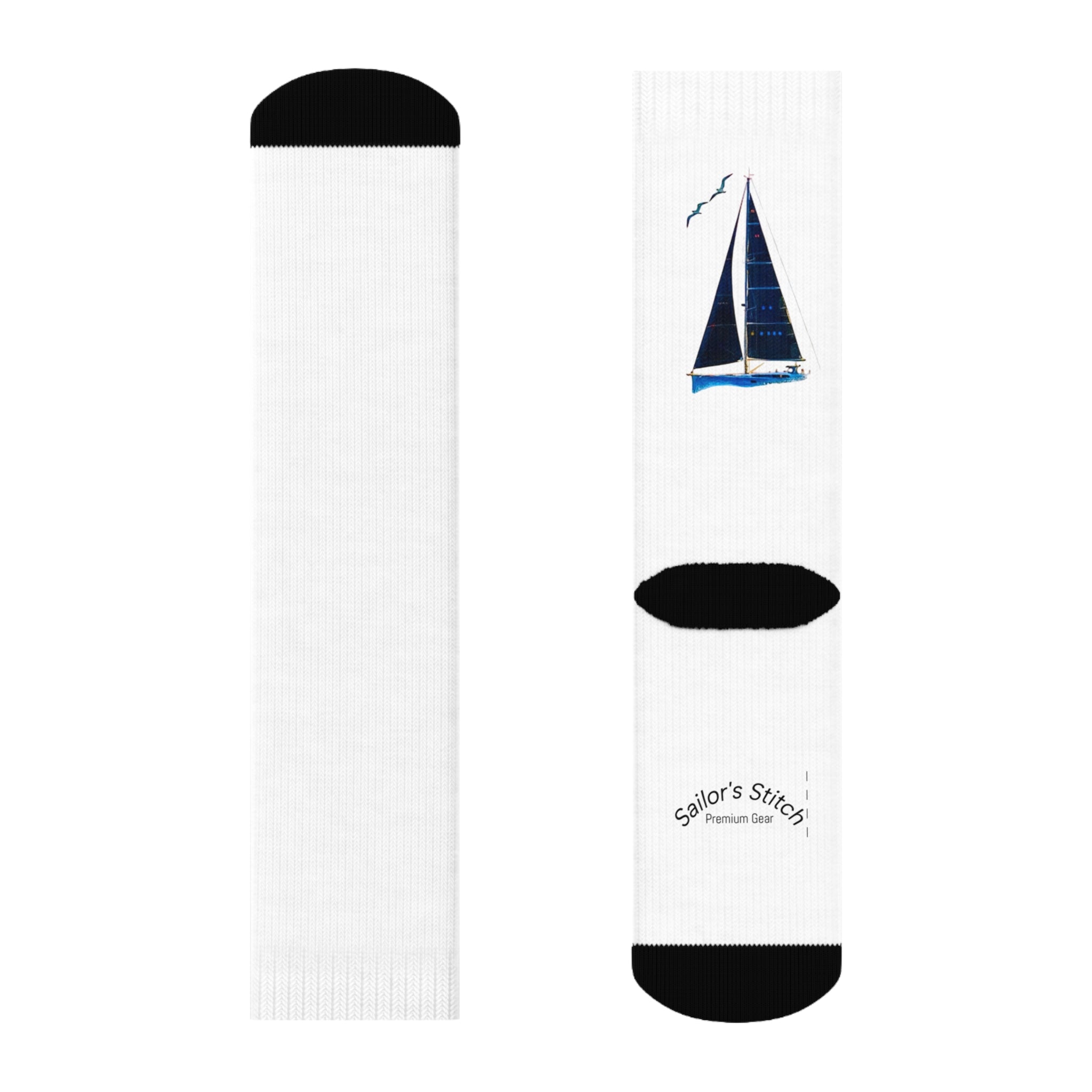Sailing Yacht Crew Socks - Personalisable Nautical Gift, Cozy Footwear, Casual Wear, Sailing Lover Accessories, Unique Socks