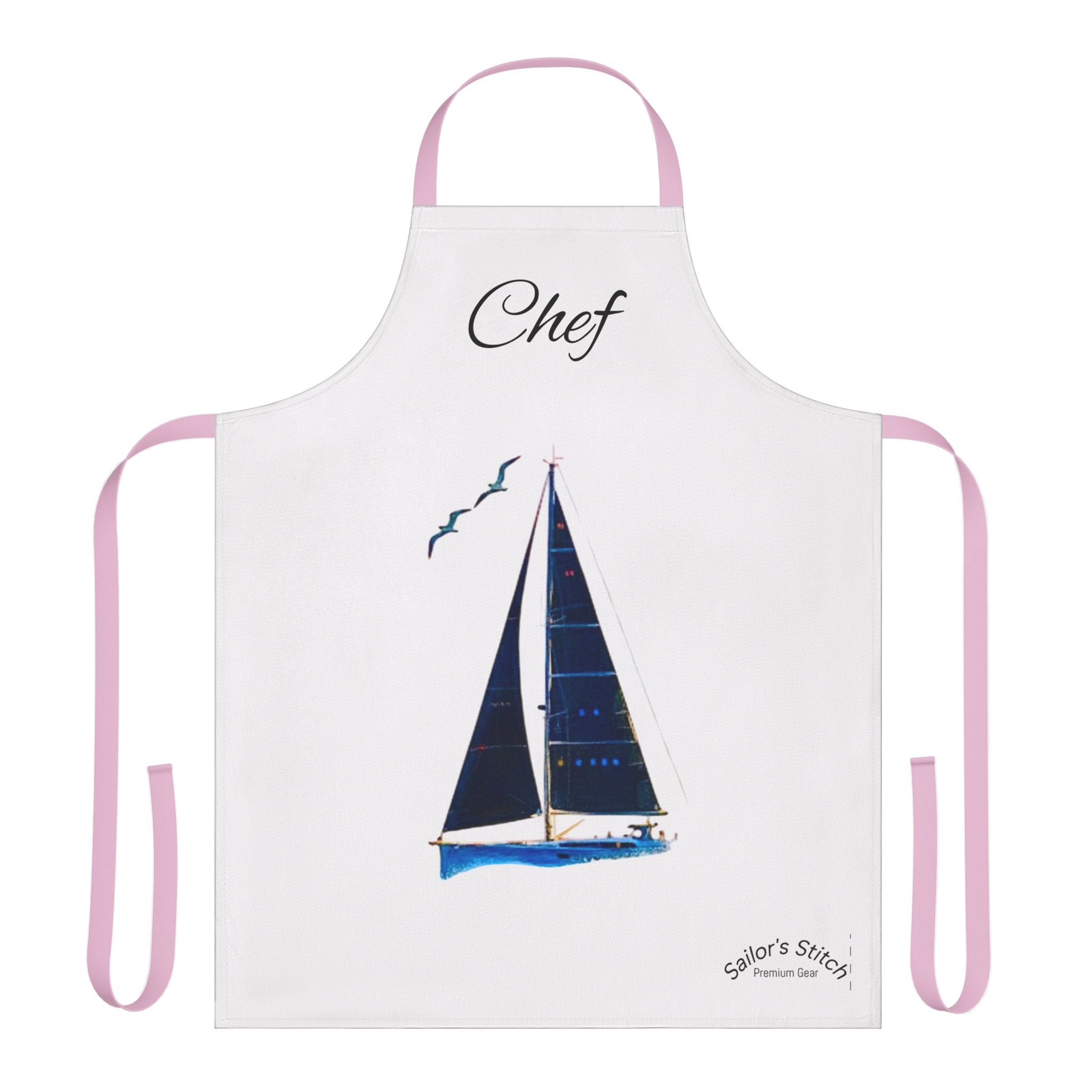 Sailor Chefs Apron, Galley Kitchen Cooking Apron - Boat Chef Apron, Custom Name Option, Adjustable BBQ Apron, Gift for Sailors, Boat