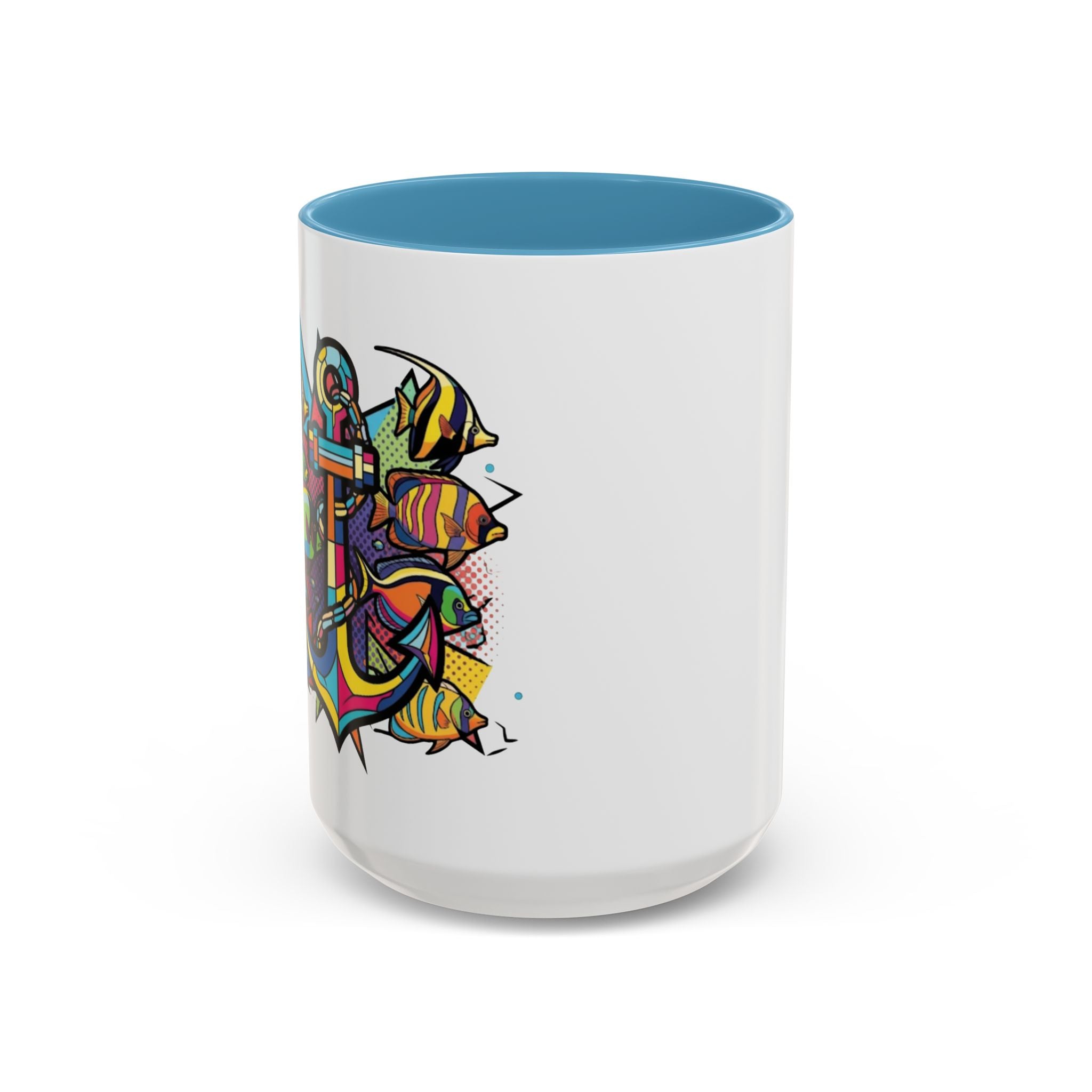 Pop Art Anchor Sailing Mug, Nautical Coffee Cup, Ocean Lover Gift, Sailboat Tea Mug, Maritime Kitchen Decor, Sailor Mugs, Beach Theme Cup, Galley accessories