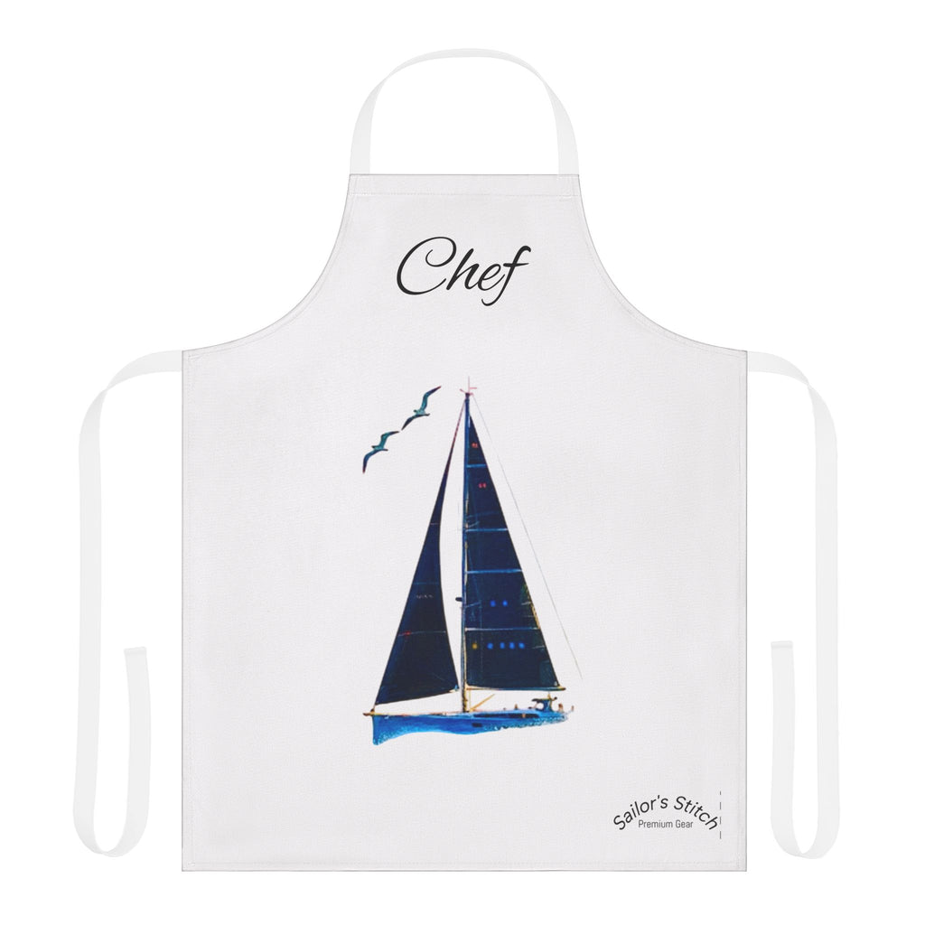 Sailor Chefs Apron, Galley Kitchen Cooking Apron - Boat Chef Apron, Custom Name Option, Adjustable BBQ Apron, Gift for Sailors, Boat