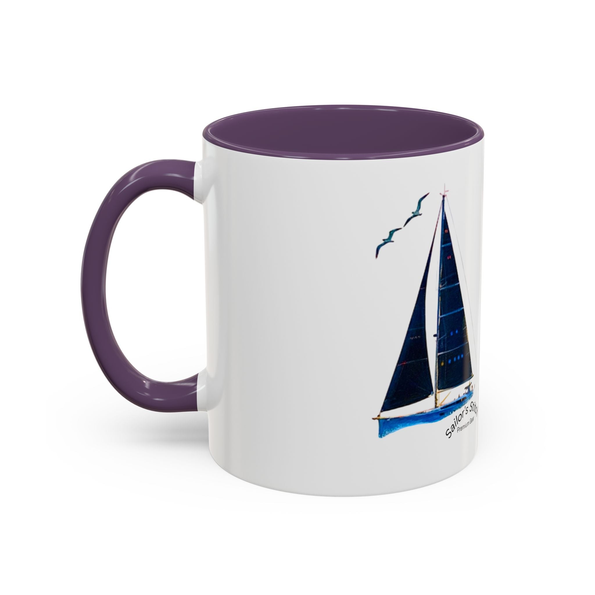 Sailing Yacht Mug, Nautical Coffee Cup, Ocean Lover Gift, Sailboat Tea Mug, Maritime Kitchen Decor, Sailor Mugs, Beach Theme Cup, Galley accessories
