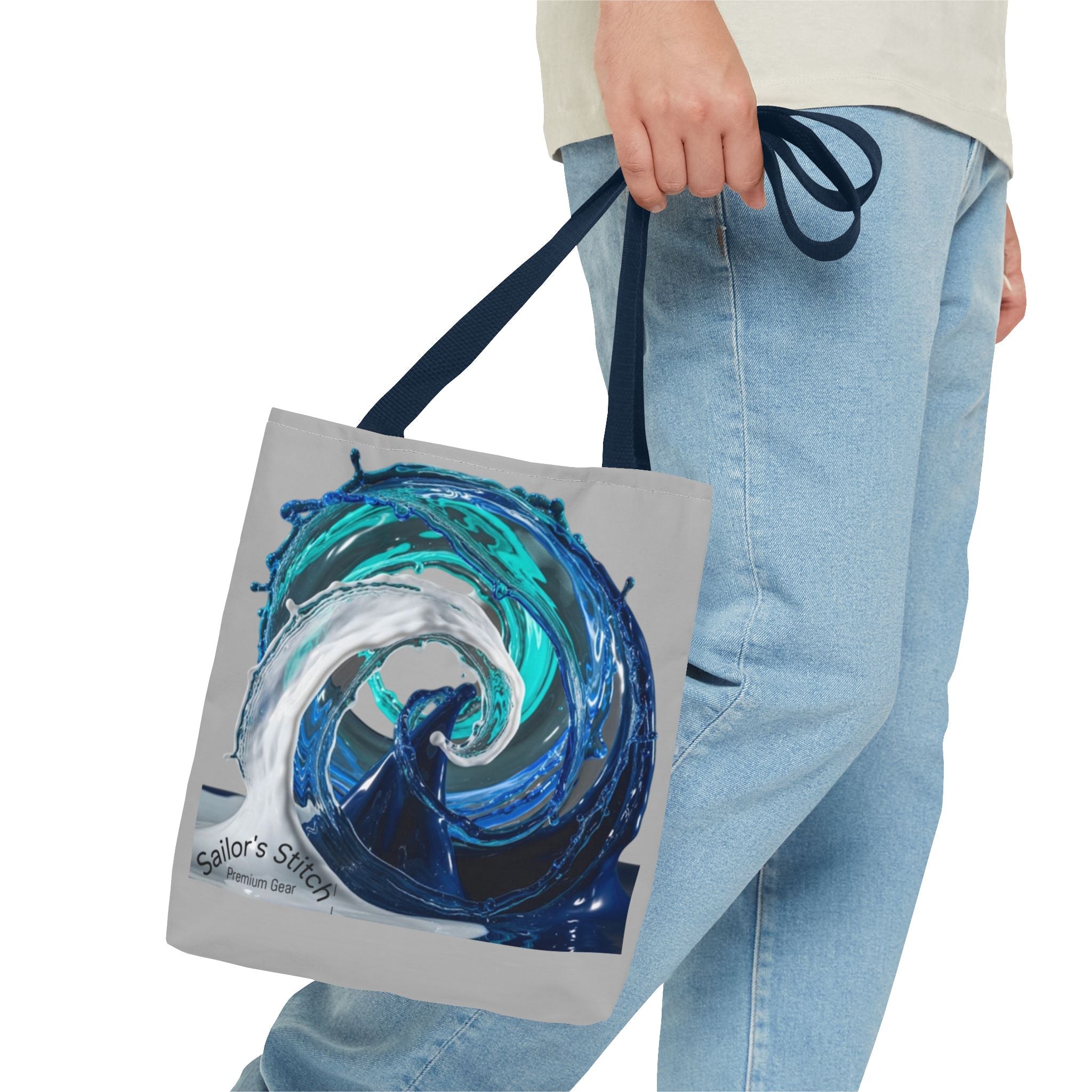 Colorful Wave Art Anchor Tote Sack Bag, Beach Bag, Summer Accessory, Nautical Gift, Reusable Shopping Tote, Art Print Handbag, Nautical gift, Sailor’s sack bag, Nautical accessories