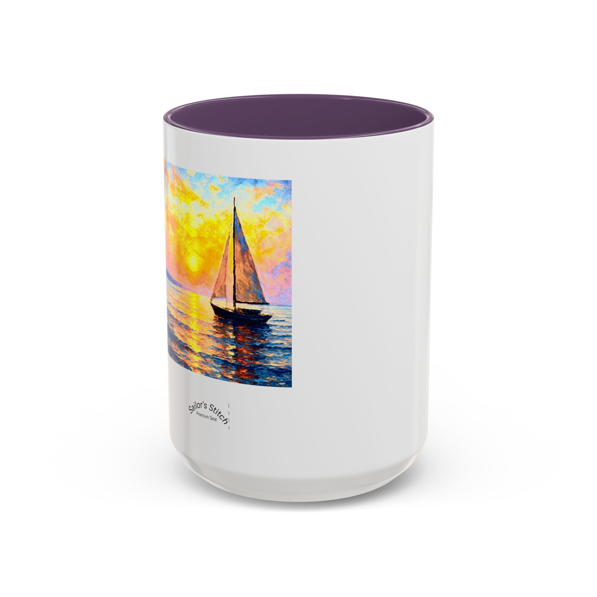 Sailing Sunset Coffee Mug, Nautical Tea Cup, Ocean Lover Gift, Boat Captain Kitchen Decor, Sailboat Ceramic Mug, Nautical Gift, Galley accessories