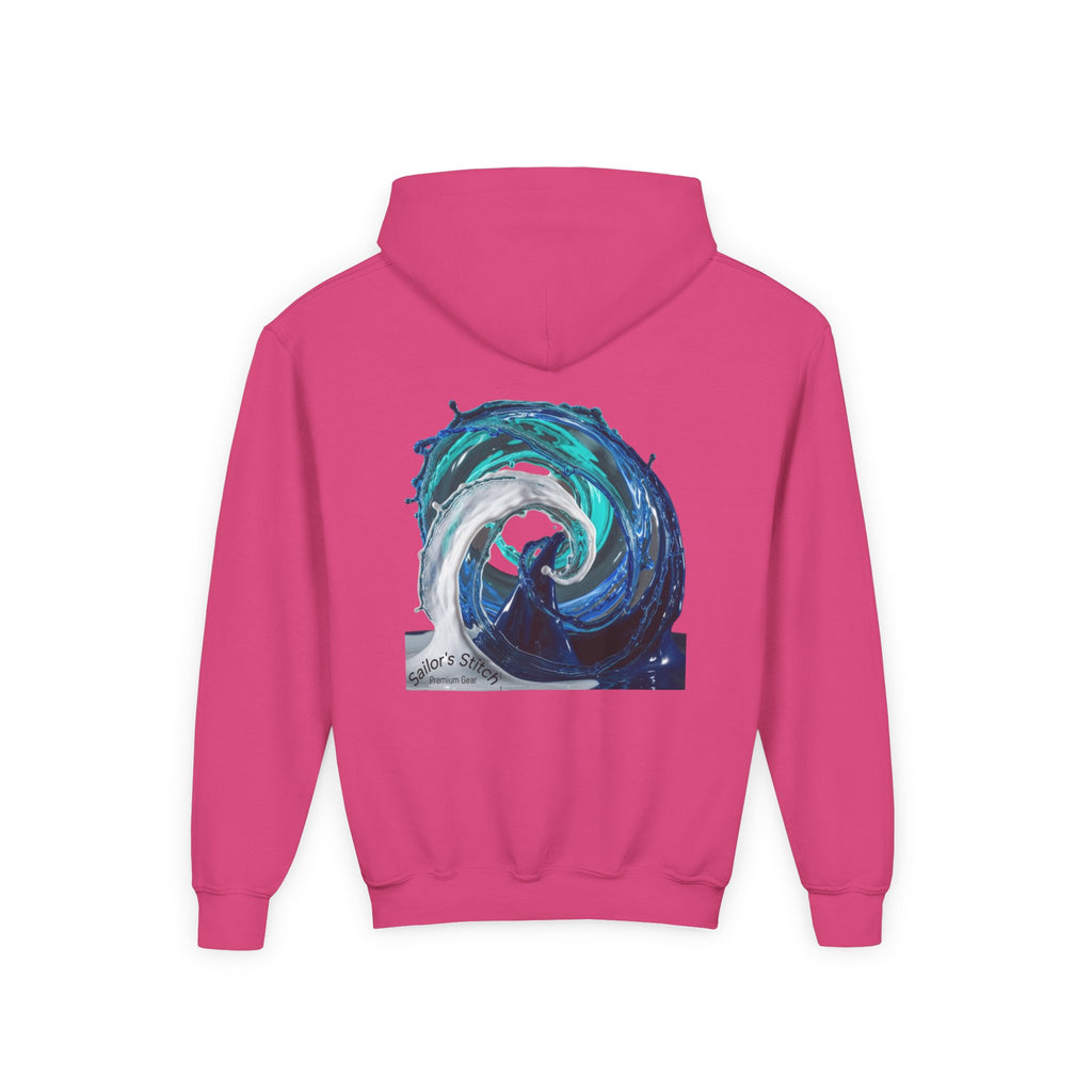Yacht Wave Heavy Blend Hoodie - Nautical Sweatshirt for Ocean Lovers, Custom name option, Sailors, Sea Enthusiasts - Boat apparel, Jumper, Maritime Pullover,