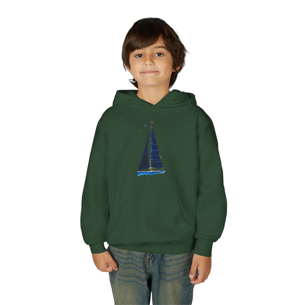 Yacht Wave Heavy Blend Hoodie - Nautical Sweatshirt for Ocean Lovers, Custom name option, Sailors, Sea Enthusiasts - Boat apparel, Jumper, Maritime Pullover,