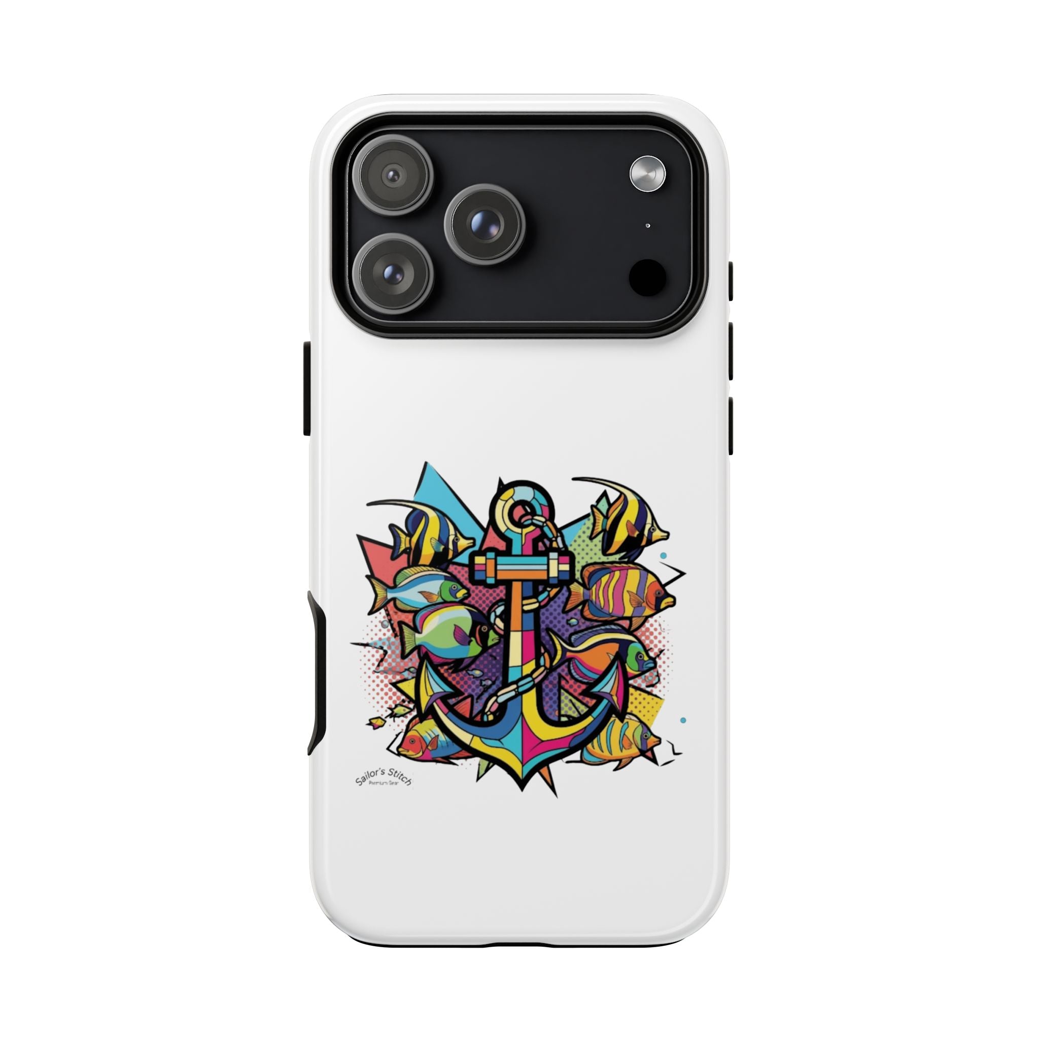 Pop Art Anchor Sailors Stitch Tough Phone Case - customisable crew name