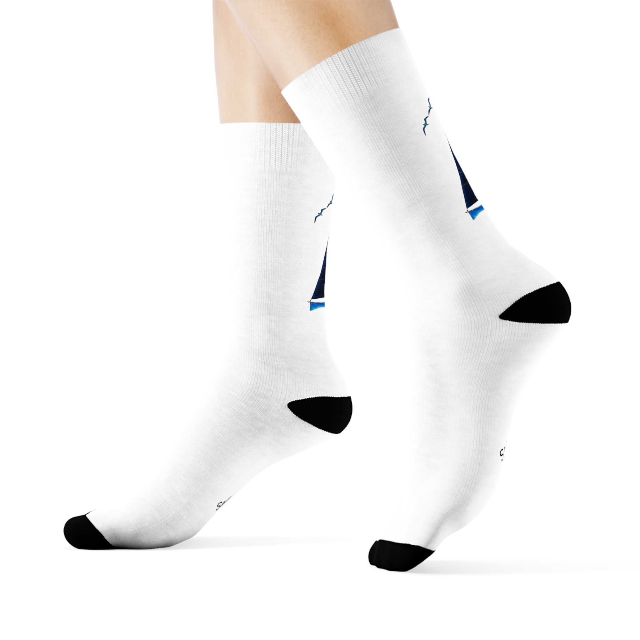 Sailing Yacht Crew Socks - Personalisable Nautical Gift, Cozy Footwear, Casual Wear, Sailing Lover Accessories, Unique Socks