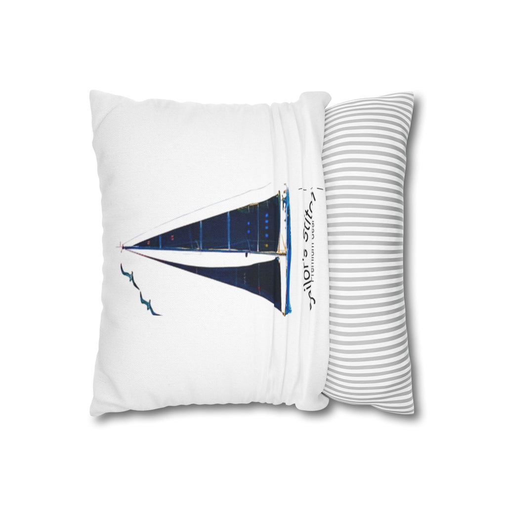 Sailors Stitch Cushion Cover Pillowcase - Coastal Home Decor, Beach House Accessories, Sailor Gift, Custom Name, Ocean-Inspired Cushion accessories