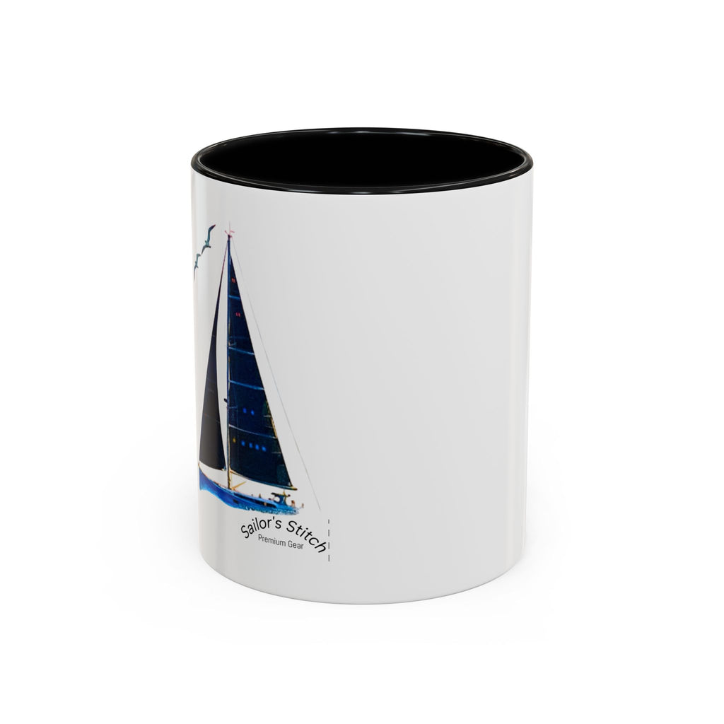 Sailing Yacht Mug, Nautical Coffee Cup, Ocean Lover Gift, Sailboat Tea Mug, Maritime Kitchen Decor, Sailor Mugs, Beach Theme Cup