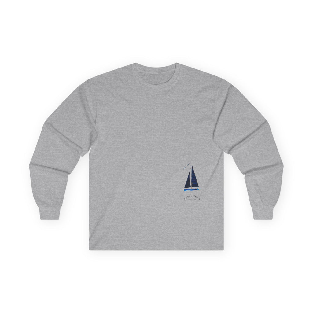 Vintage Feel Eco Sailing Sweatshirt, Yacht Design Vintage Feel Unisex Tee, Boat wear,  Sailing apparel,  Name customisation option, Ocean Lover Long Sleeve Shirt, Boat Captain Clothing, Sailboat Jumper, Maritime Top