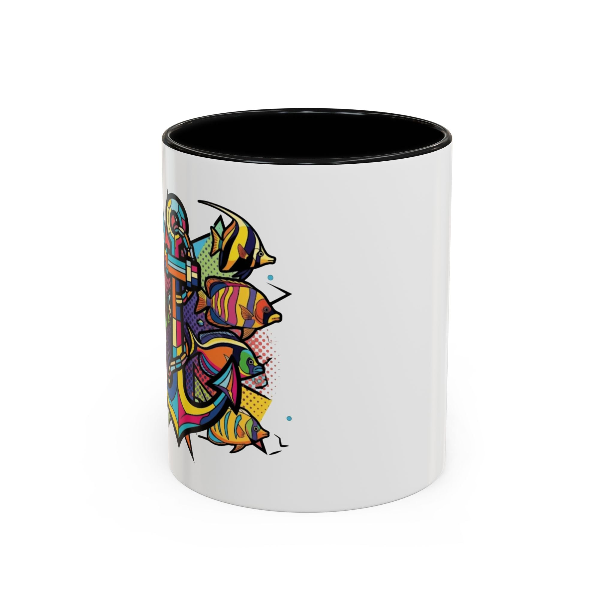 Pop Art Anchor Sailing Mug, Nautical Coffee Cup, Ocean Lover Gift, Sailboat Tea Mug, Maritime Kitchen Decor, Sailor Mugs, Beach Theme Cup, Galley accessories