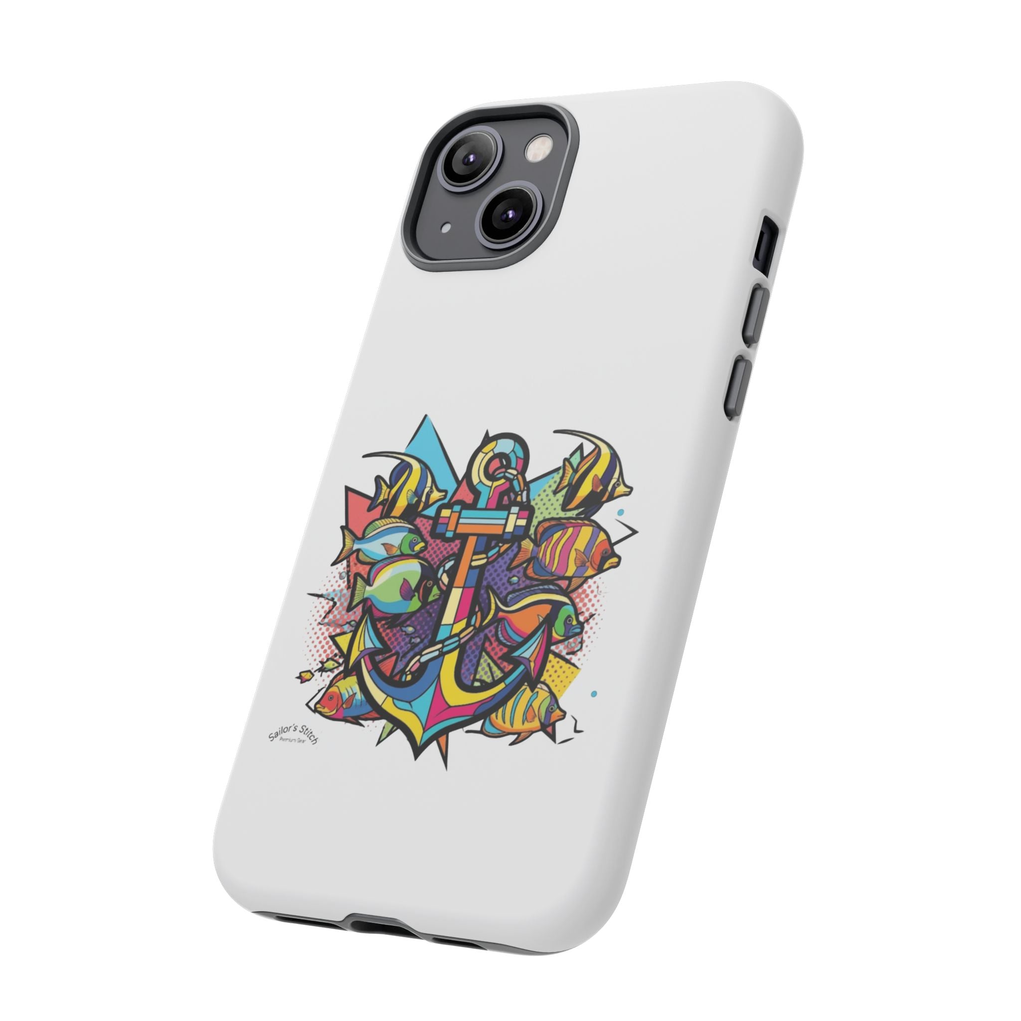 Pop Art Anchor Sailors Stitch Tough Phone Case - customisable crew name