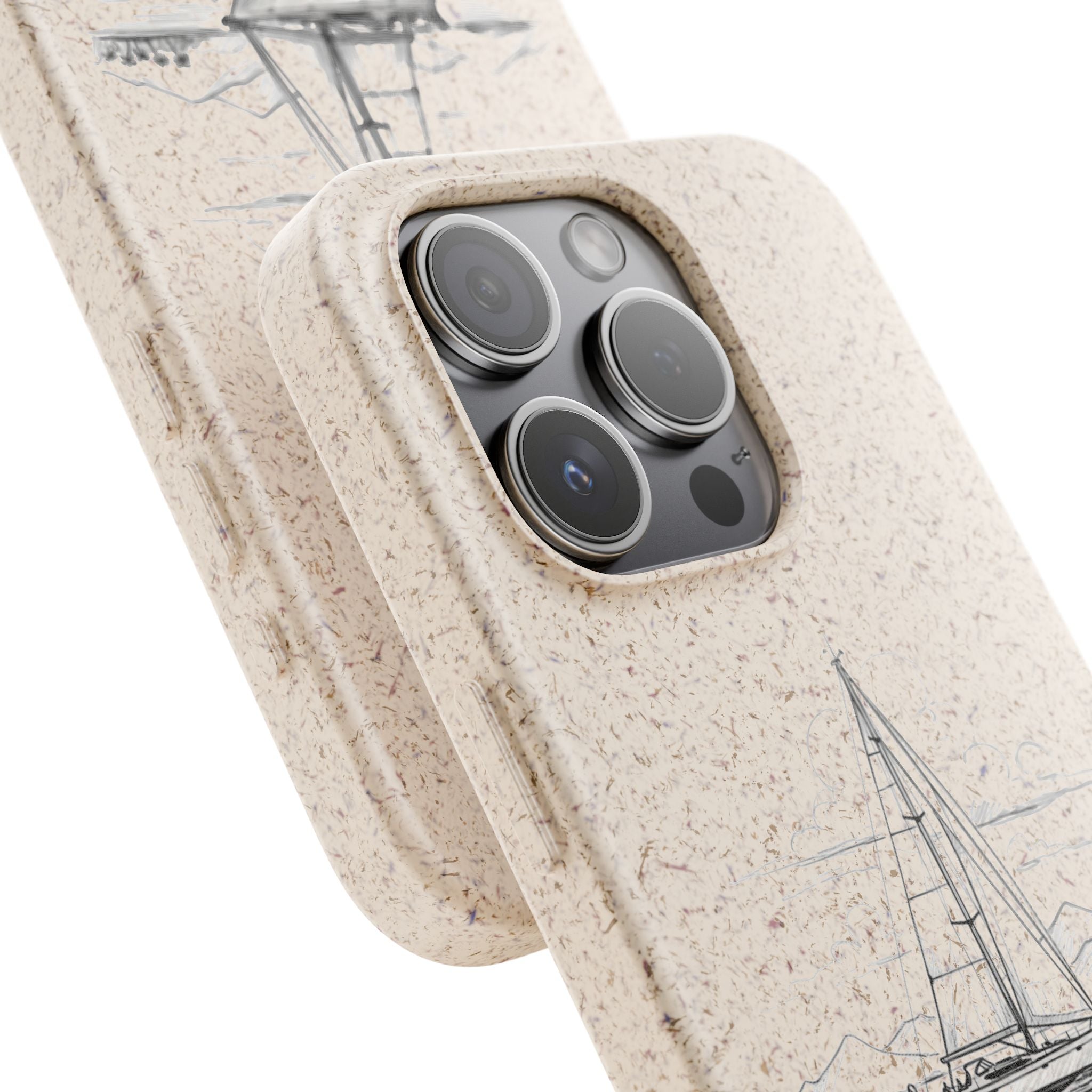 Eco-Friendly Sailboat Phone Case | Biodegradable Case, Ocean Lover Gift, Sustainable Accessories, Nature-Inspired Phone Cover