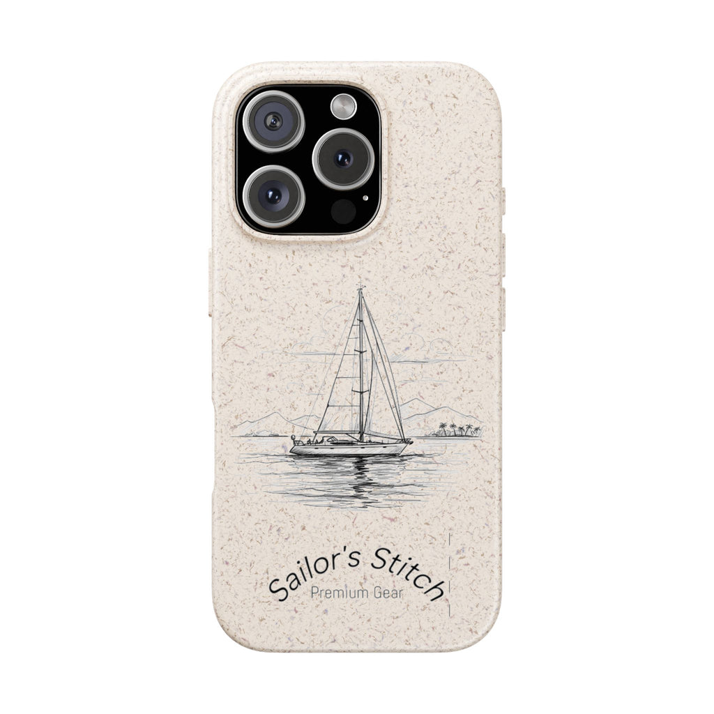 Eco-Friendly Sailboat Phone Case | Biodegradable Case, Ocean Lover Gift, Sustainable Accessories, Nature-Inspired Phone Cover