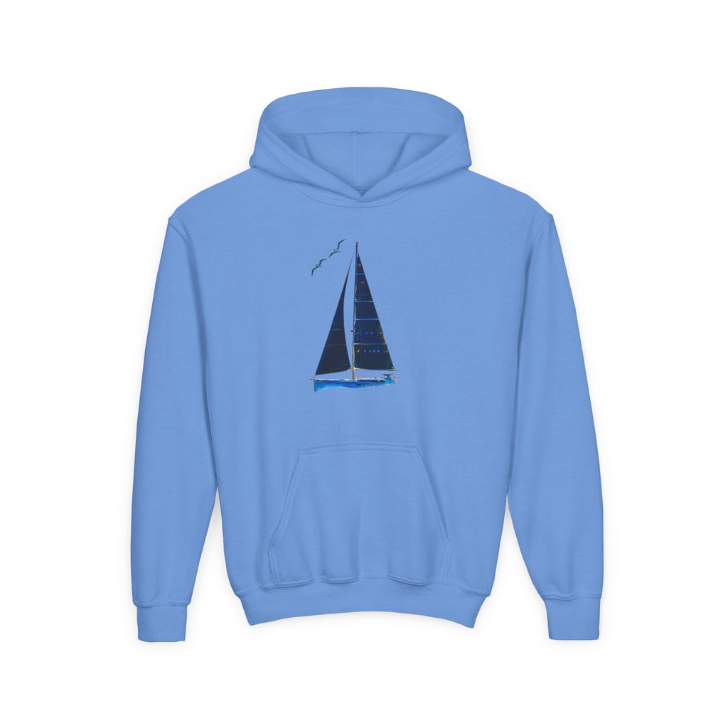 Yacht Wave Heavy Blend Hoodie - Nautical Sweatshirt for Ocean Lovers, Custom name option, Sailors, Sea Enthusiasts - Boat apparel, Jumper, Maritime Pullover,