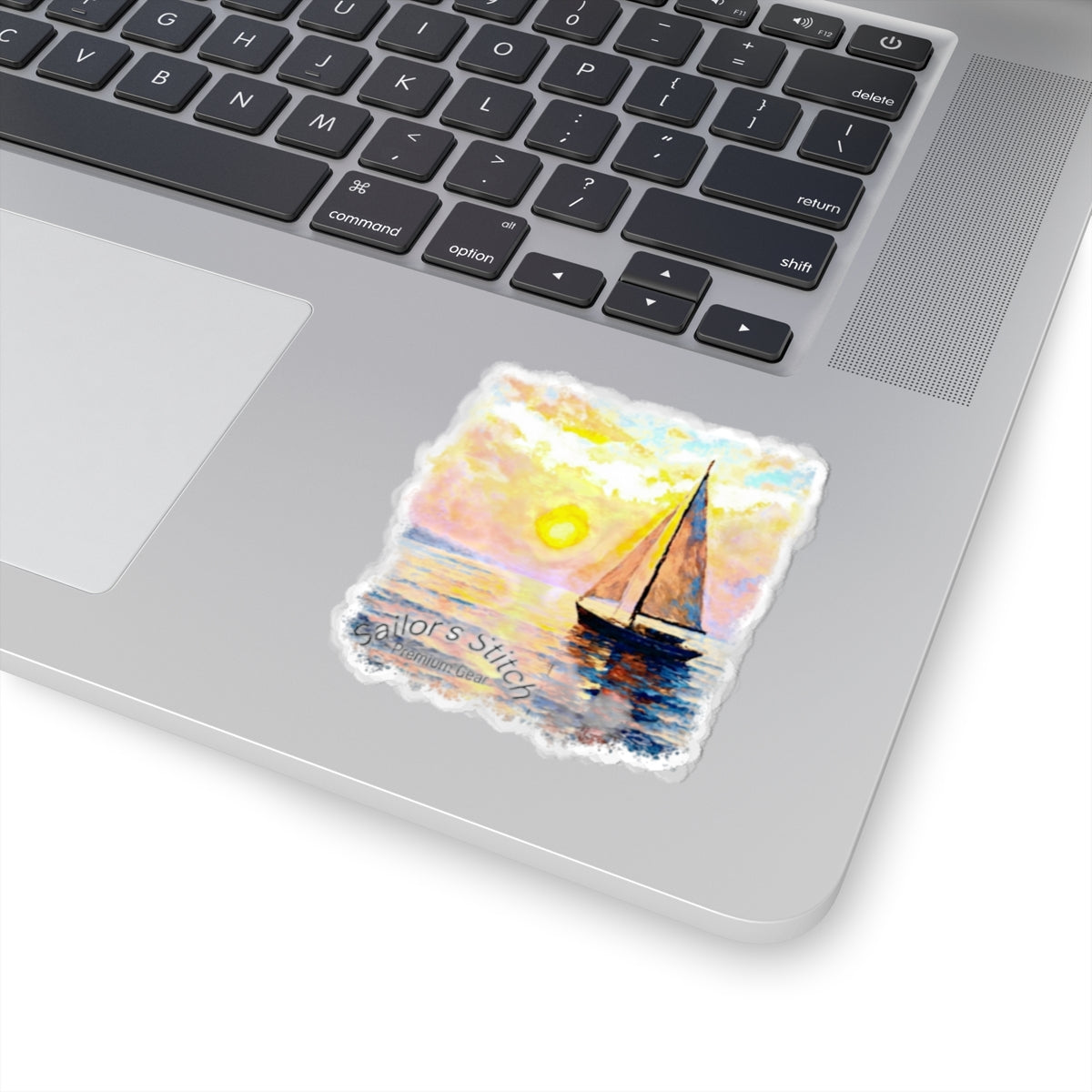 Personalisable Sailing Yacht Kiss-Cut Stickers | Ocean Vibe Decor | Laptop Decals, Nautical accessories, Watercolor Art, Boho Style