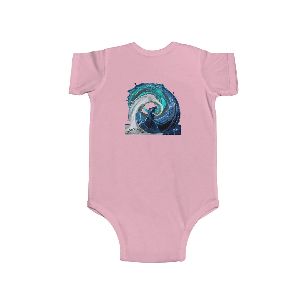 Wave Art Baby Suit Infant Bodysuit - Custom Name Option - Nautical Baby Outfit, Sailor Baby Costume, Baby Shower Gift, Newborn Romper, Baby Boy Sailor Clothing, nautical apparel