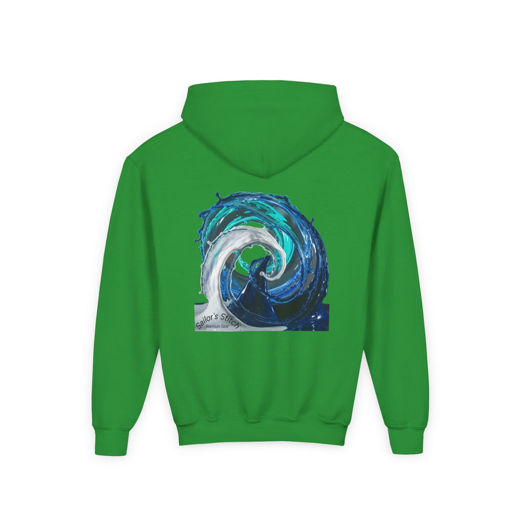 Yacht Wave Heavy Blend Hoodie - Nautical Sweatshirt for Ocean Lovers, Custom name option, Sailors, Sea Enthusiasts - Boat apparel, Jumper, Maritime Pullover,