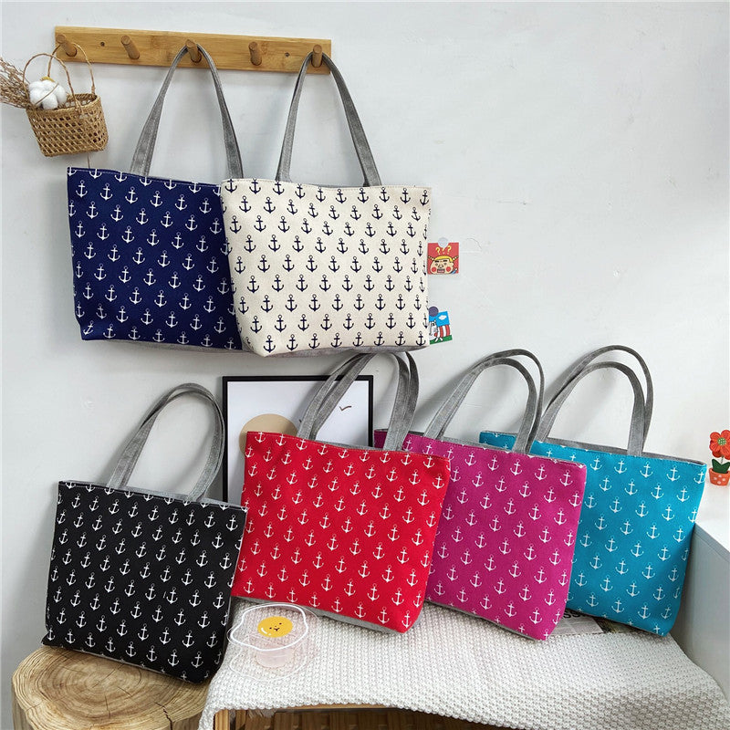 Printed Boat Anchor Tote Sack Bag