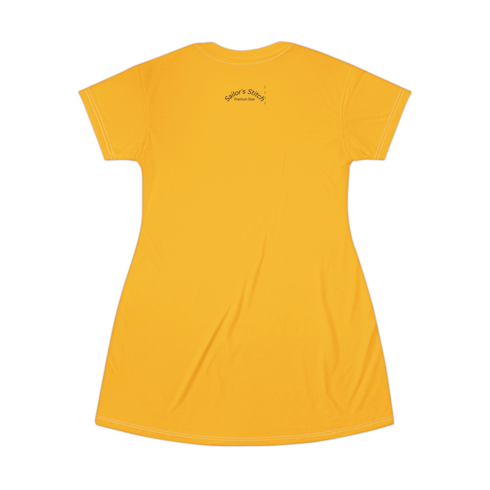 Nautical Yacht Design Sailor’s Stitch T-Shirt Dress with Custom Name Option - Sailor Gift - Nautical apparel