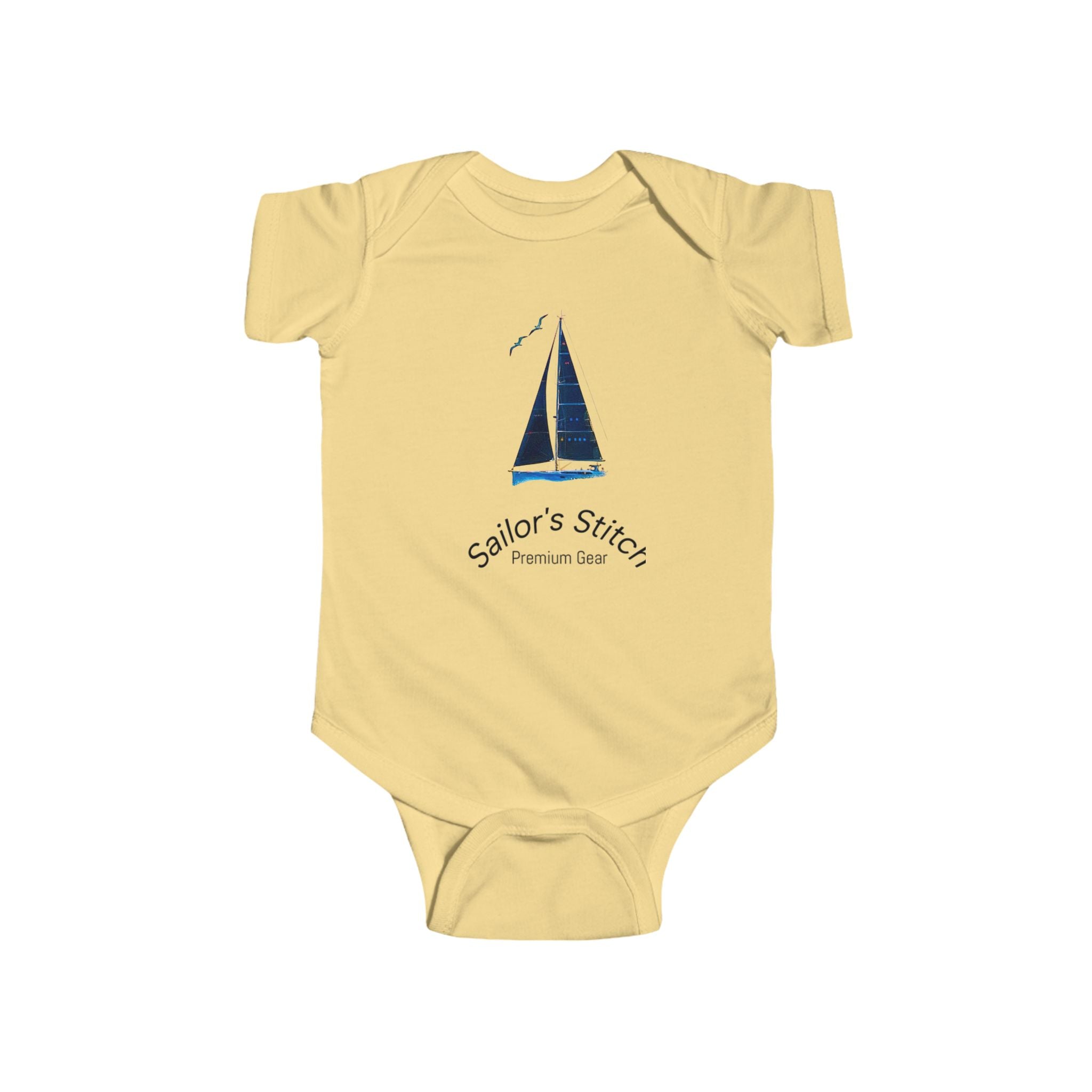 Yacht Baby Suit Infant Bodysuit - Nautical Baby Outfit, Sailor Baby Costume, Baby Shower Gift, Newborn Romper, Baby Boy Sailor Clothing