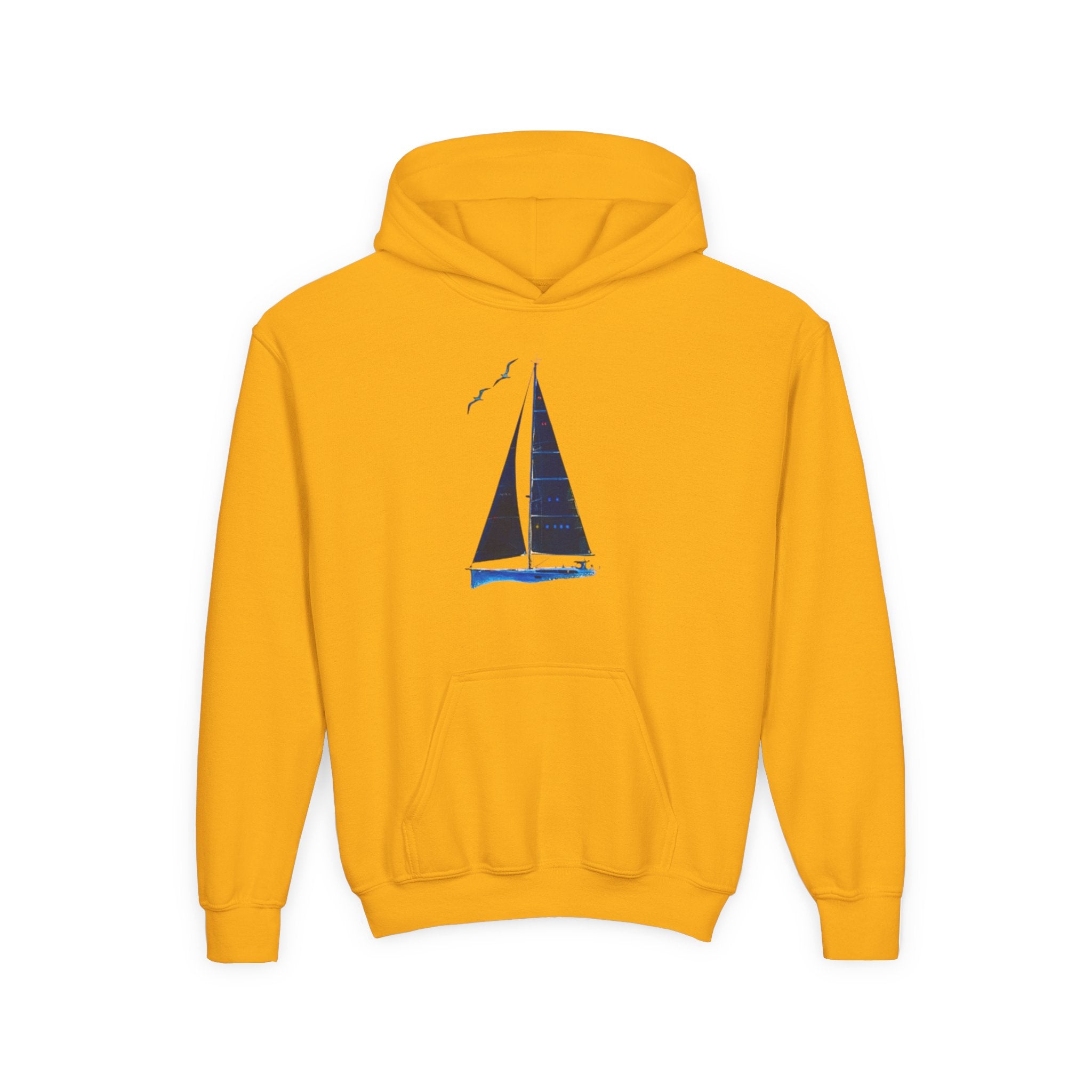 Yacht Wave Heavy Blend Hoodie - Nautical Sweatshirt for Ocean Lovers, Custom name option, Sailors, Sea Enthusiasts - Boat apparel, Jumper, Maritime Pullover,