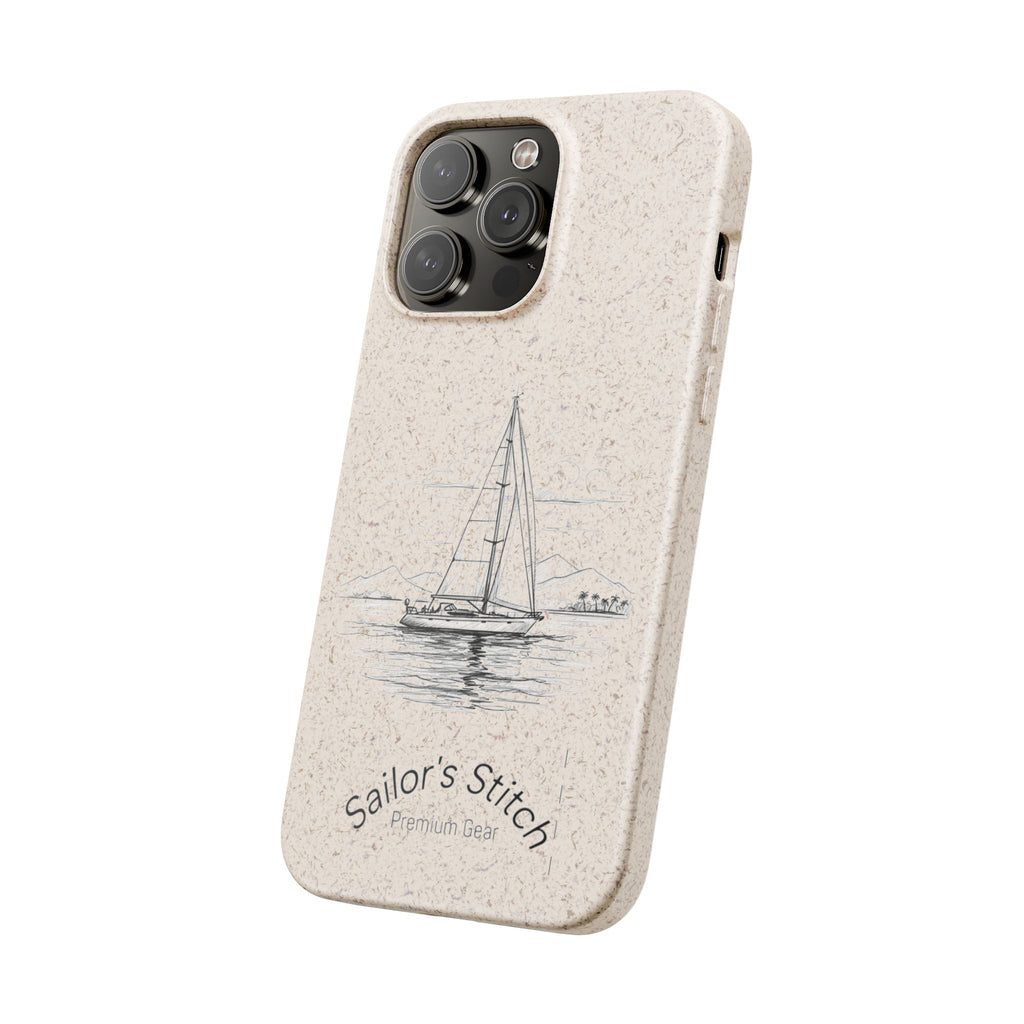 Eco-Friendly Sailboat Phone Case | Biodegradable Case, Ocean Lover Gift, Sustainable Accessories, Nature-Inspired Phone Cover