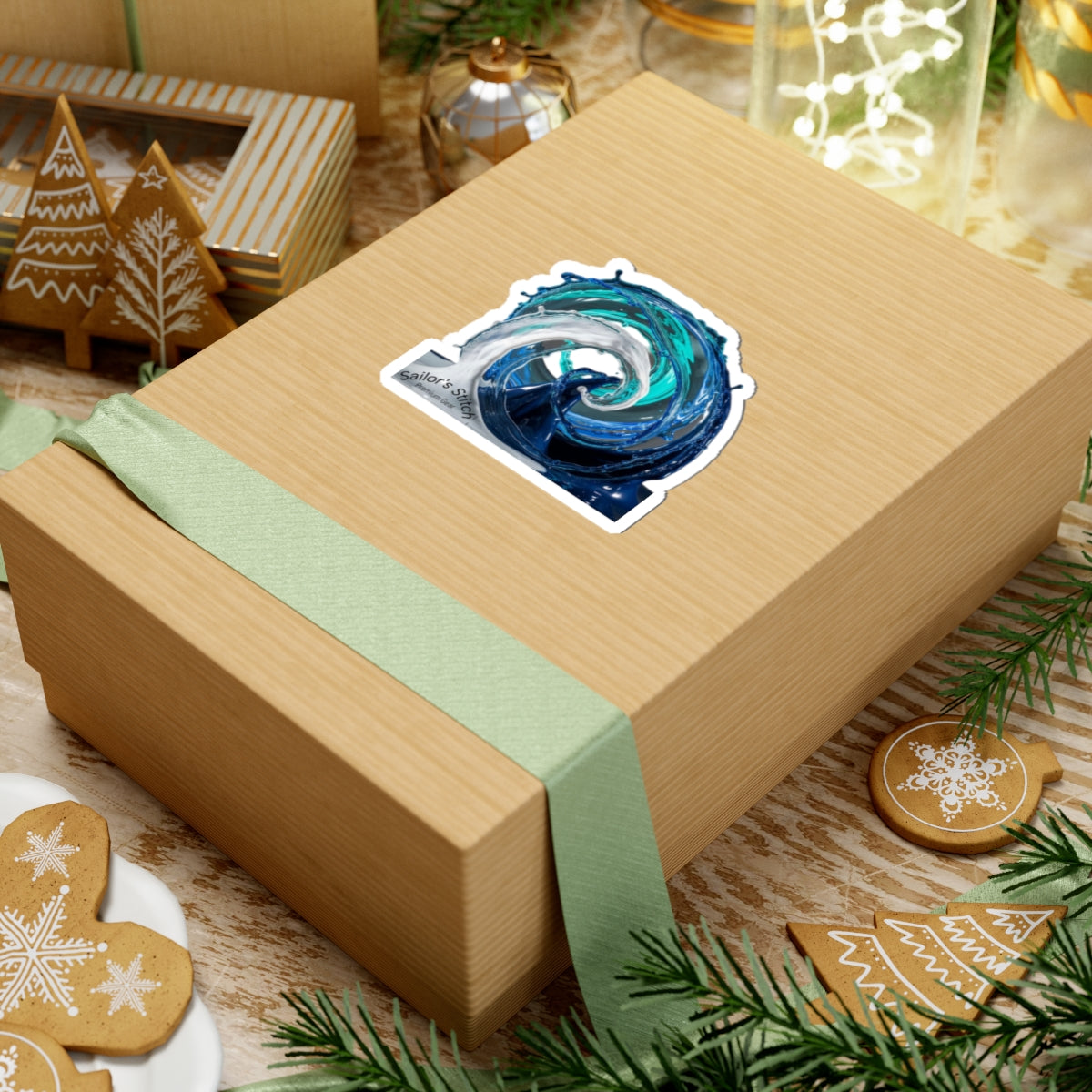 Sailing Wave Kiss-Cut Stickers | Ocean Vibe Decor | Laptop Decals, Nautical Gifts, Watercolor Art, Boho Style Accessories