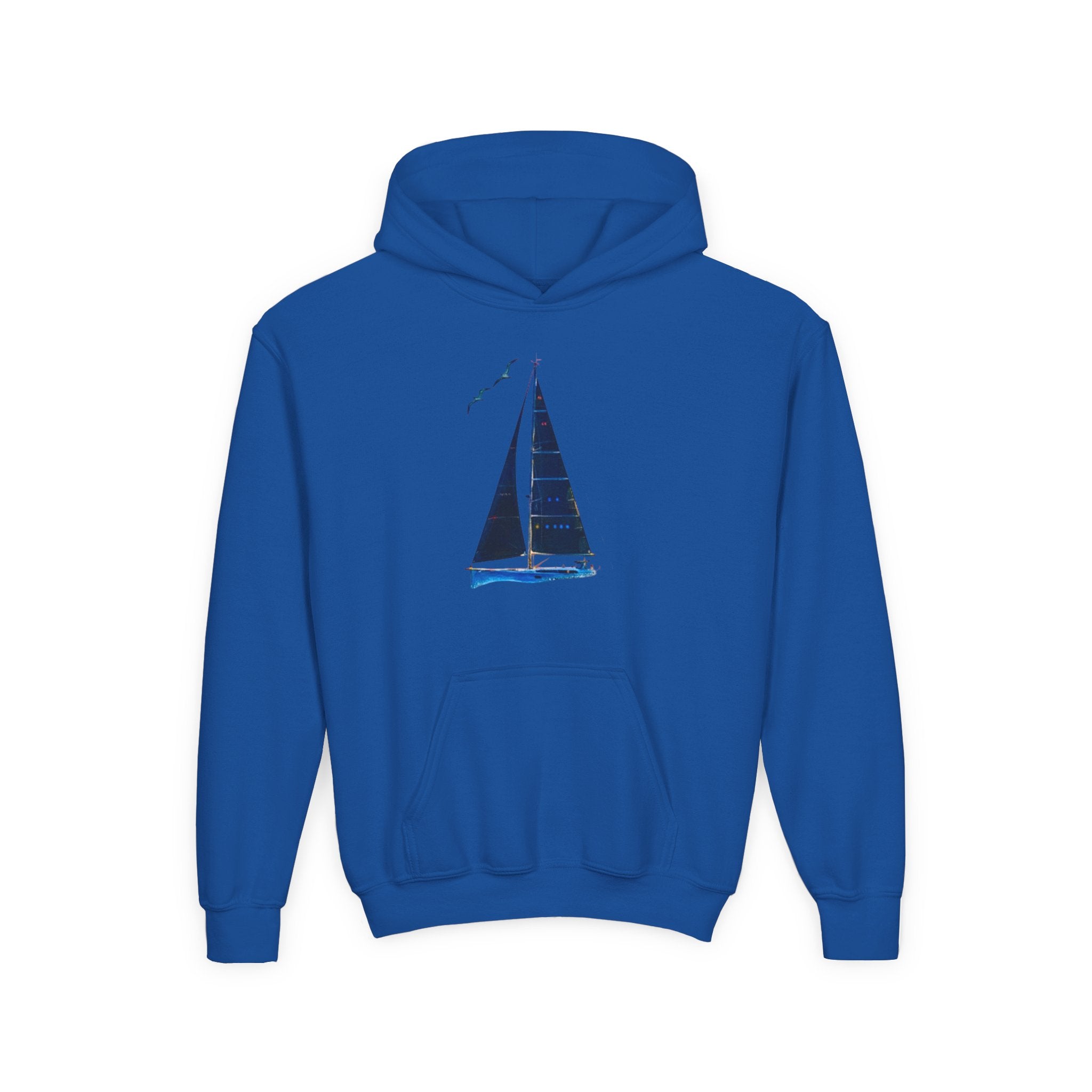 Yacht Wave Heavy Blend Hoodie - Nautical Sweatshirt for Ocean Lovers, Custom name option, Sailors, Sea Enthusiasts - Boat apparel, Jumper, Maritime Pullover,
